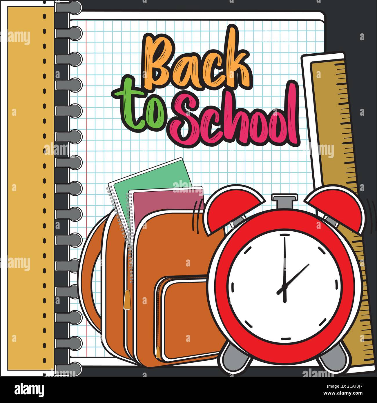 Back to school poster with school supplies - Vector Stock Vector Image ...