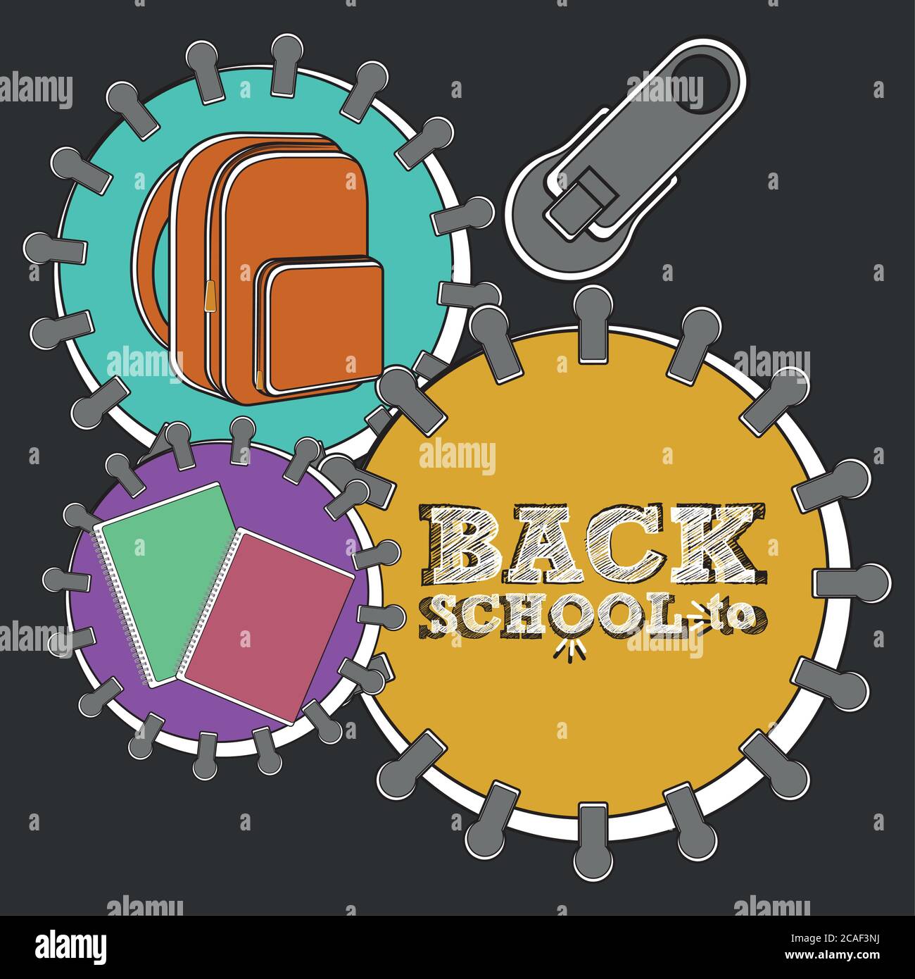 Back to school poster with school supplies - Vector Stock Vector Image ...