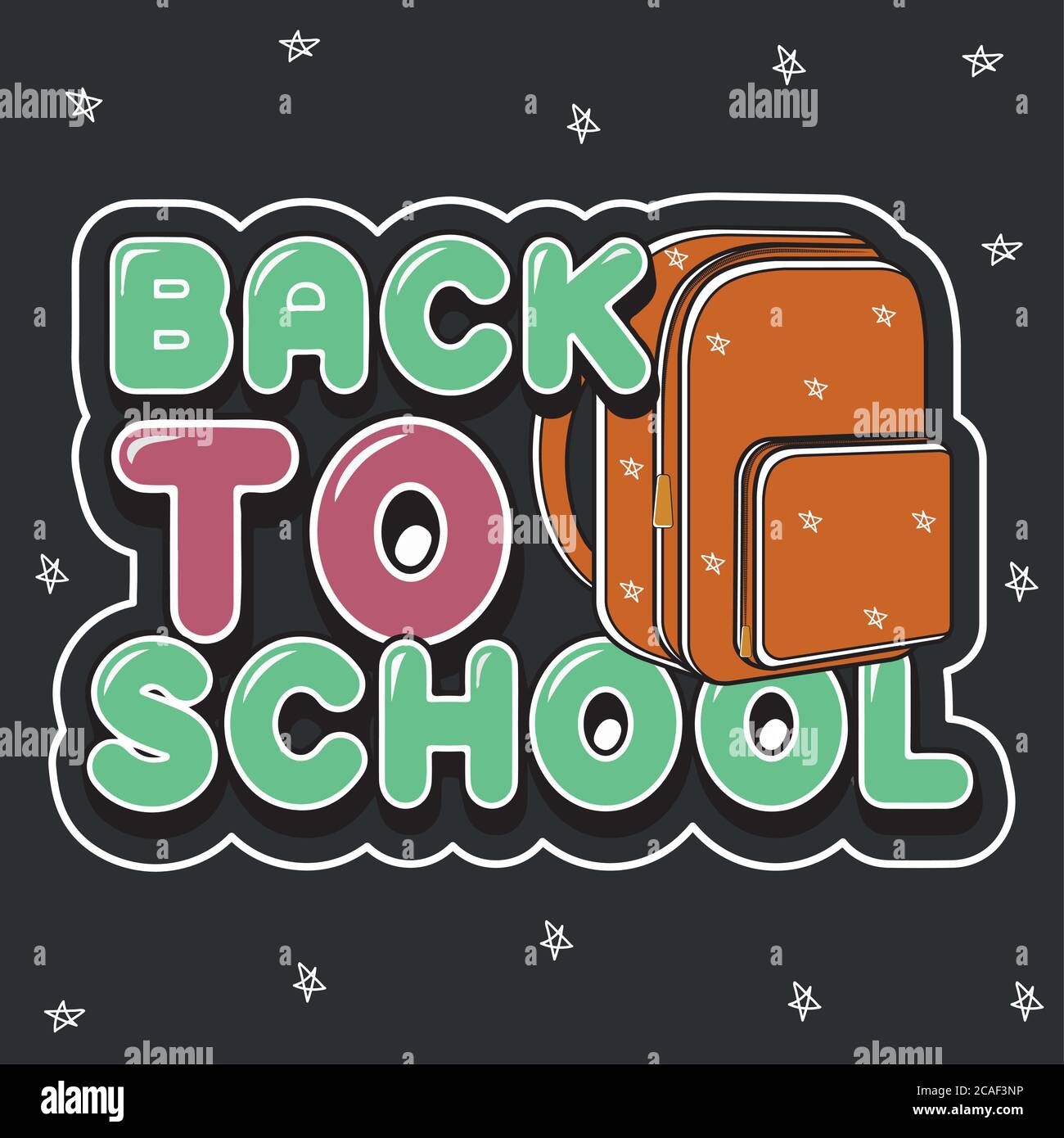 Back to school poster with school supplies - Vector Stock Vector Image ...