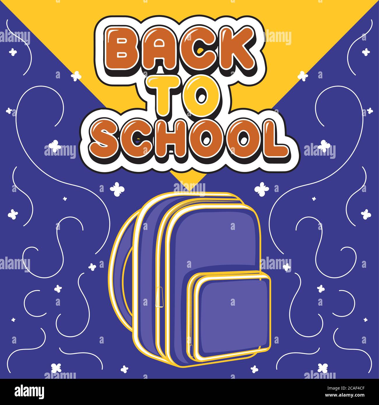 Back to school poster with school supplies - Vector Stock Vector Image ...