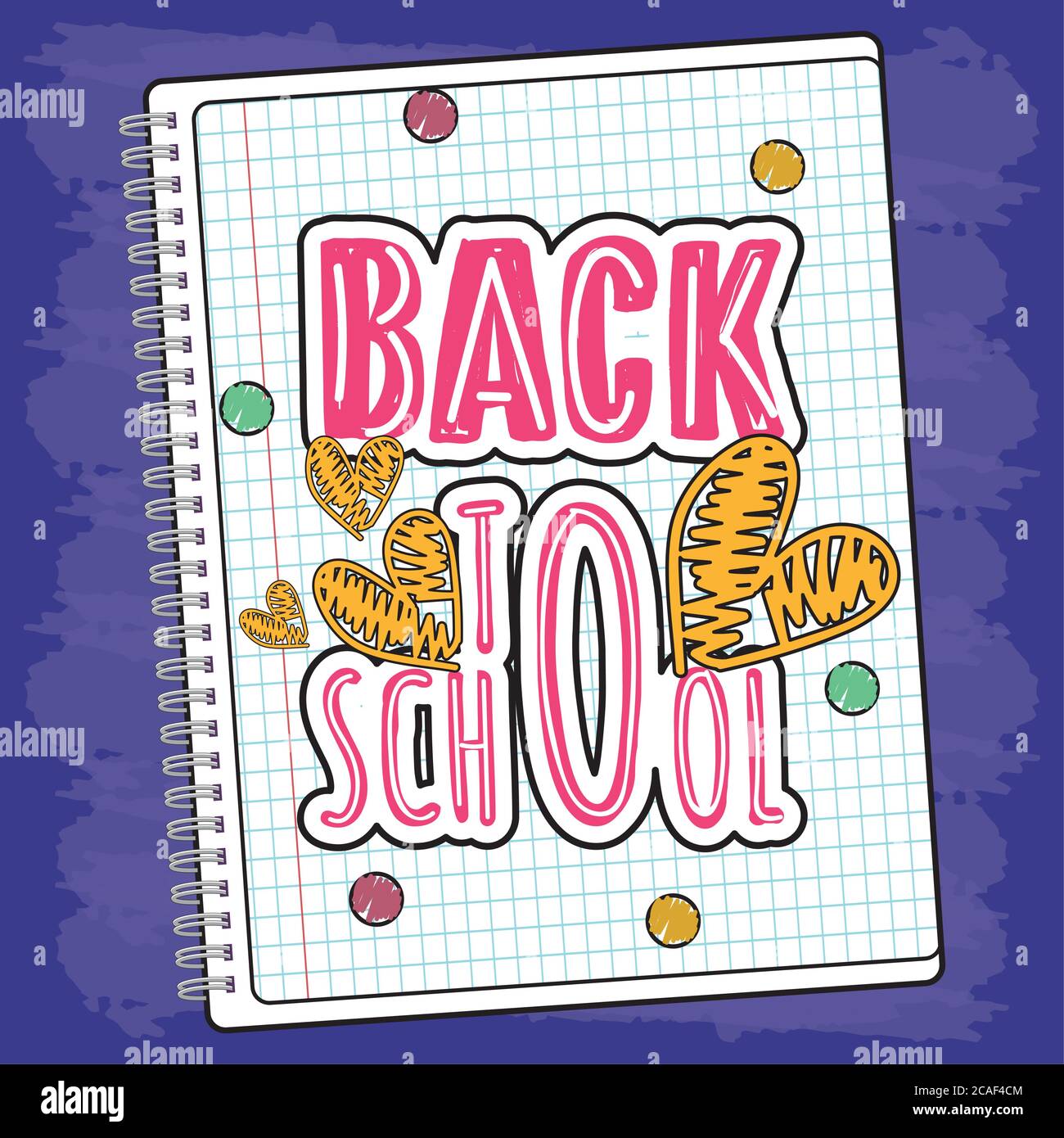 Back to school poster with school supplies - Vector Stock Vector Image ...