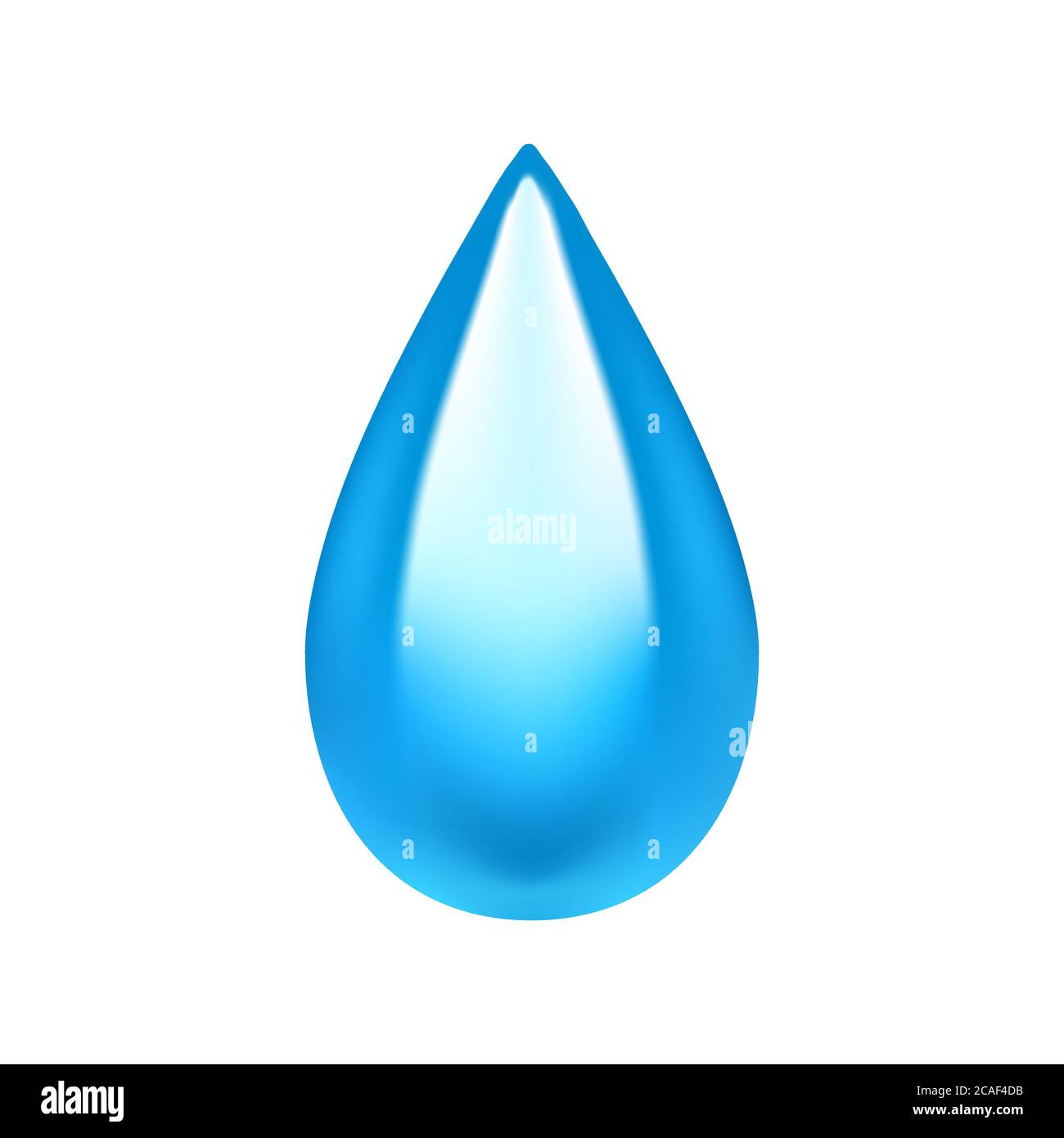 vector drop of water on a white isolated background Stock Vector Image ...