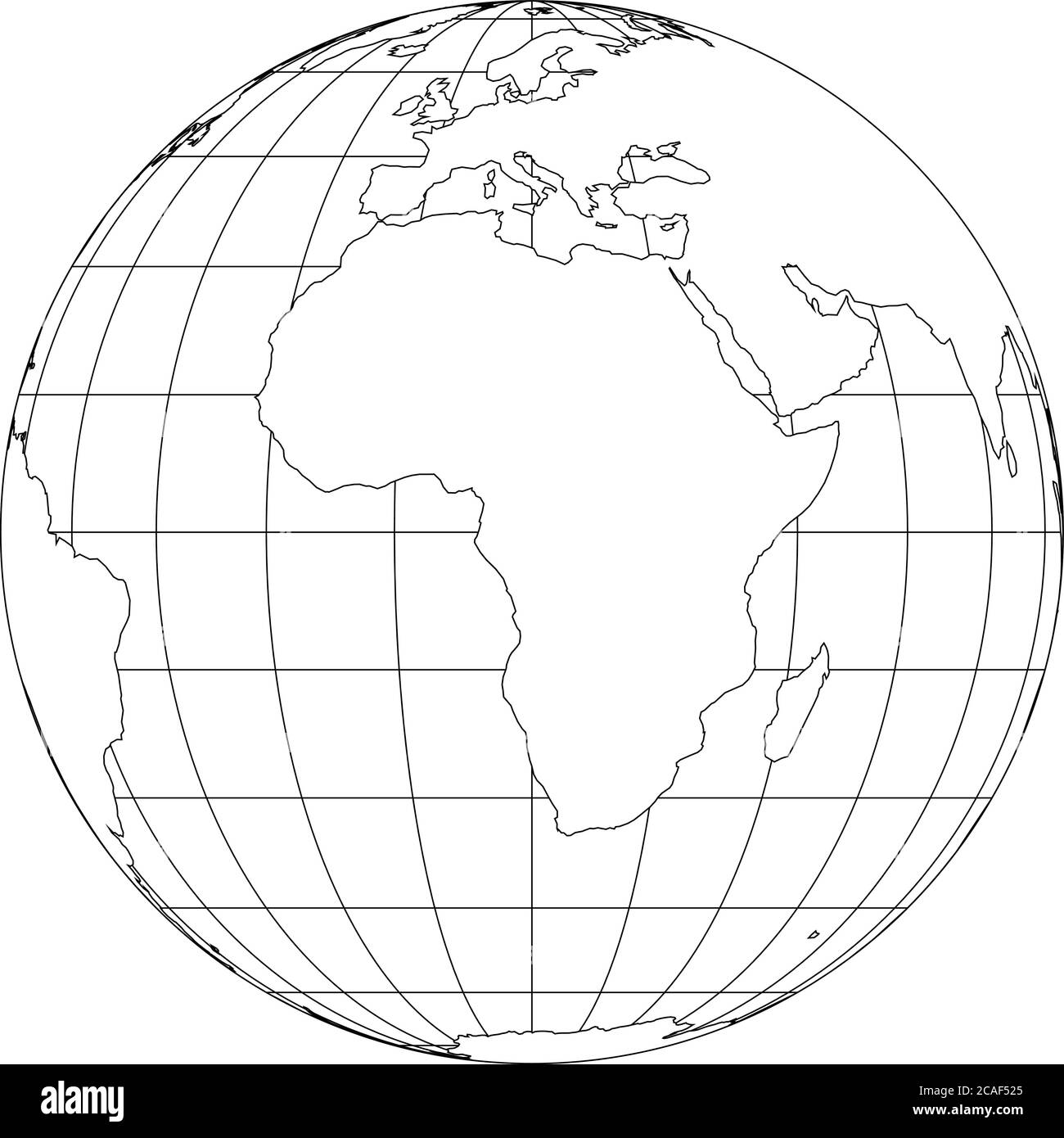 Black And White World Map With Latitude And Longitude