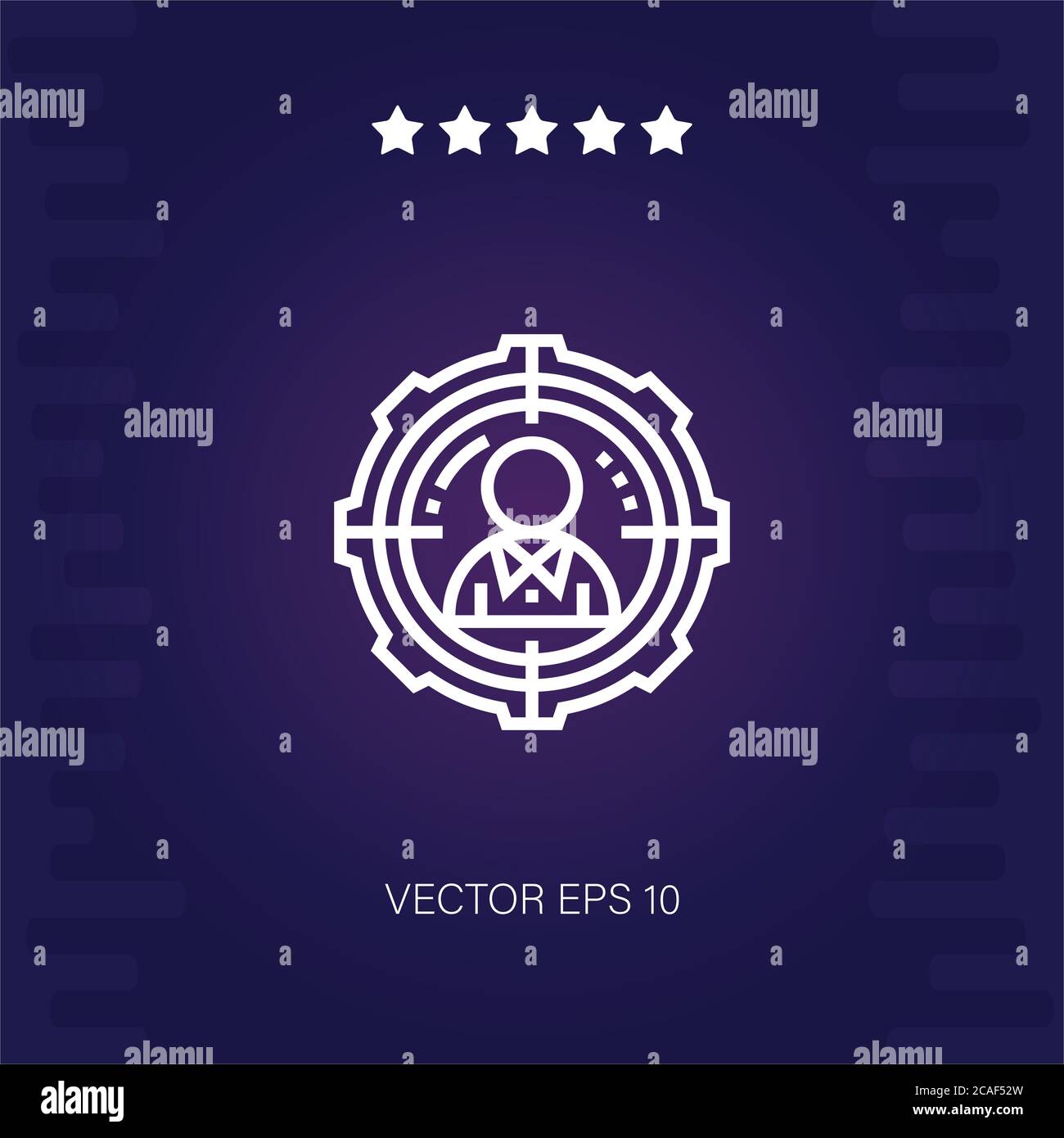 headhunter vector icon modern illustration Stock Vector