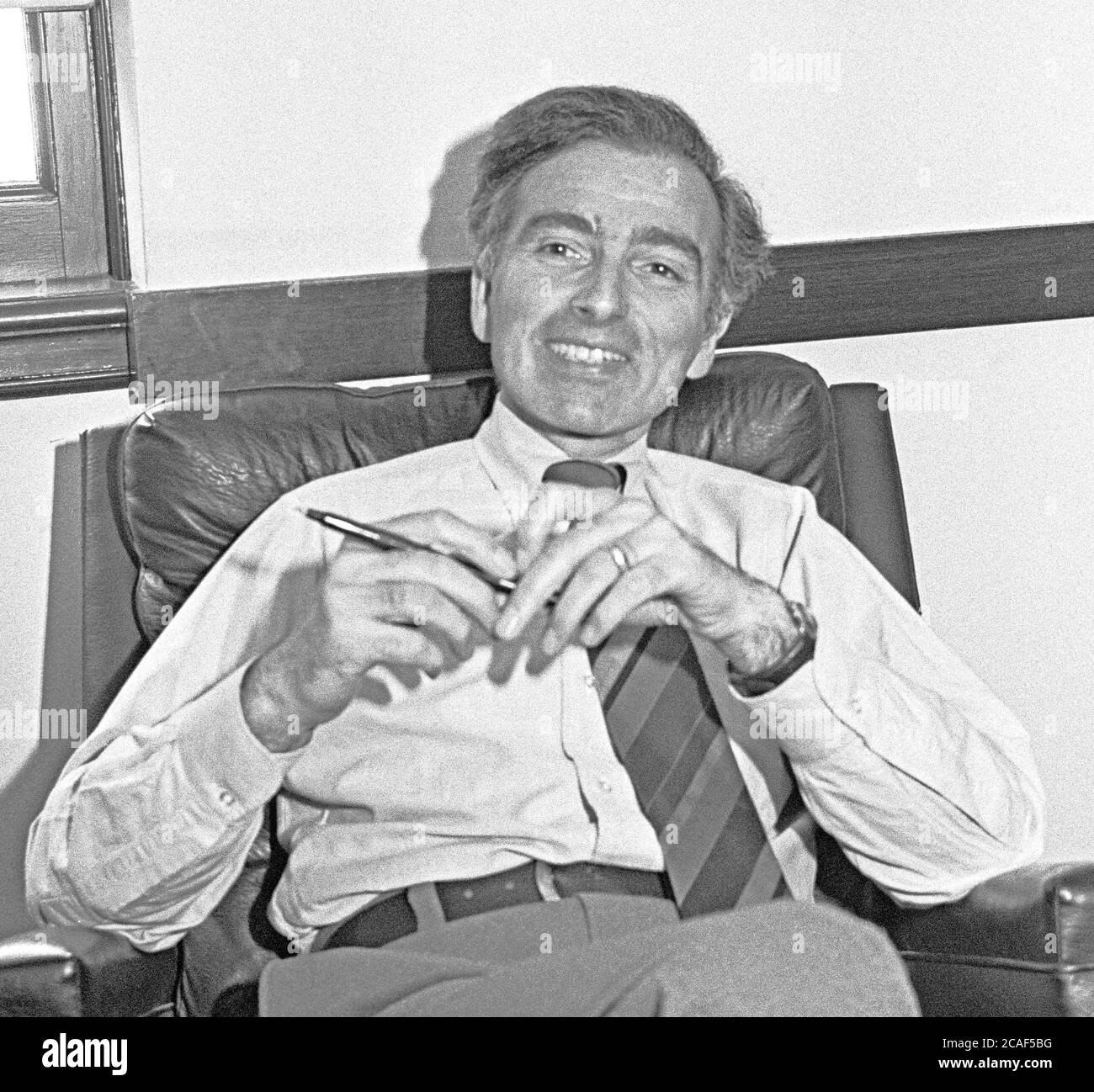 Rudy Nothemberg in his office in San Francisco City Hall in April 1978 Stock Photo