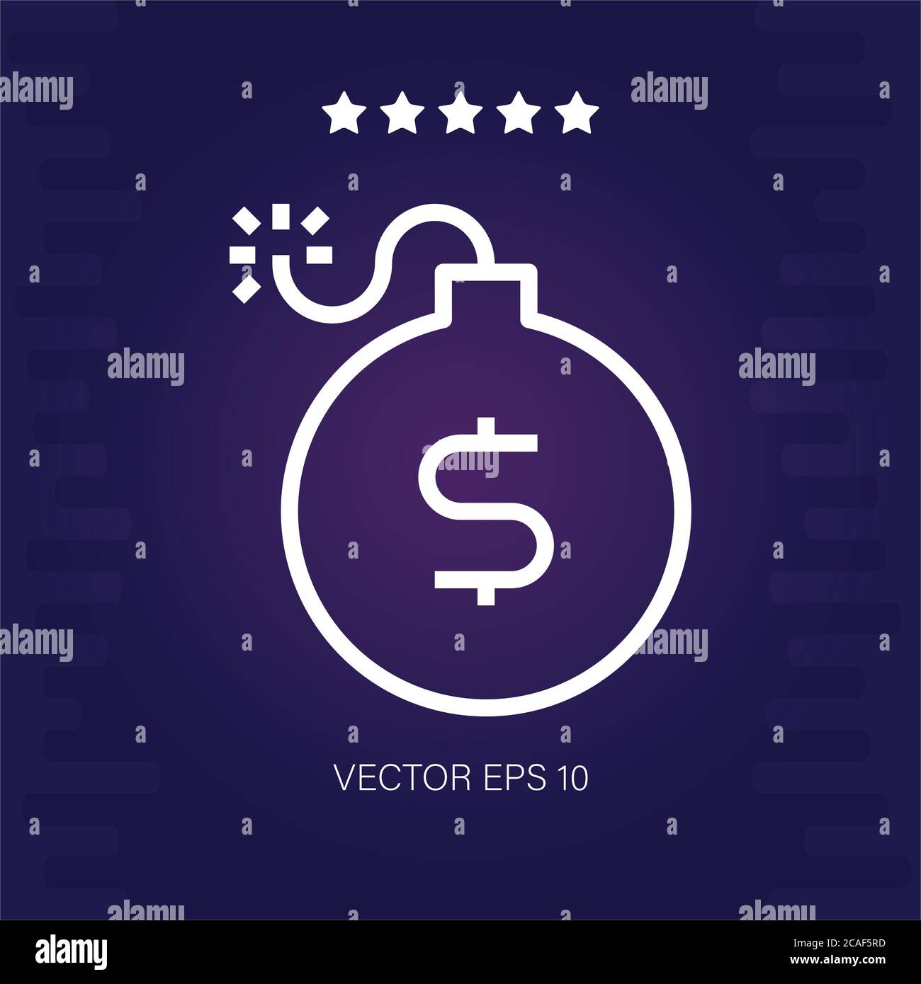 debt vector icon modern illustration Stock Vector Image & Art - Alamy