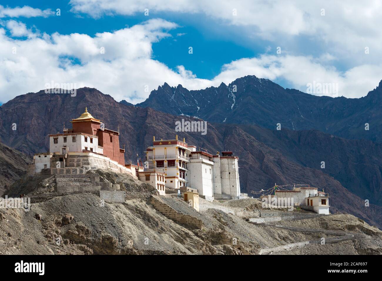 Ladakh, India - Tingmosgang Monastery (Tingmosgang Gompa) in Sham Valley, Ladakh, Jammu and Kashmir, India. Stock Photo