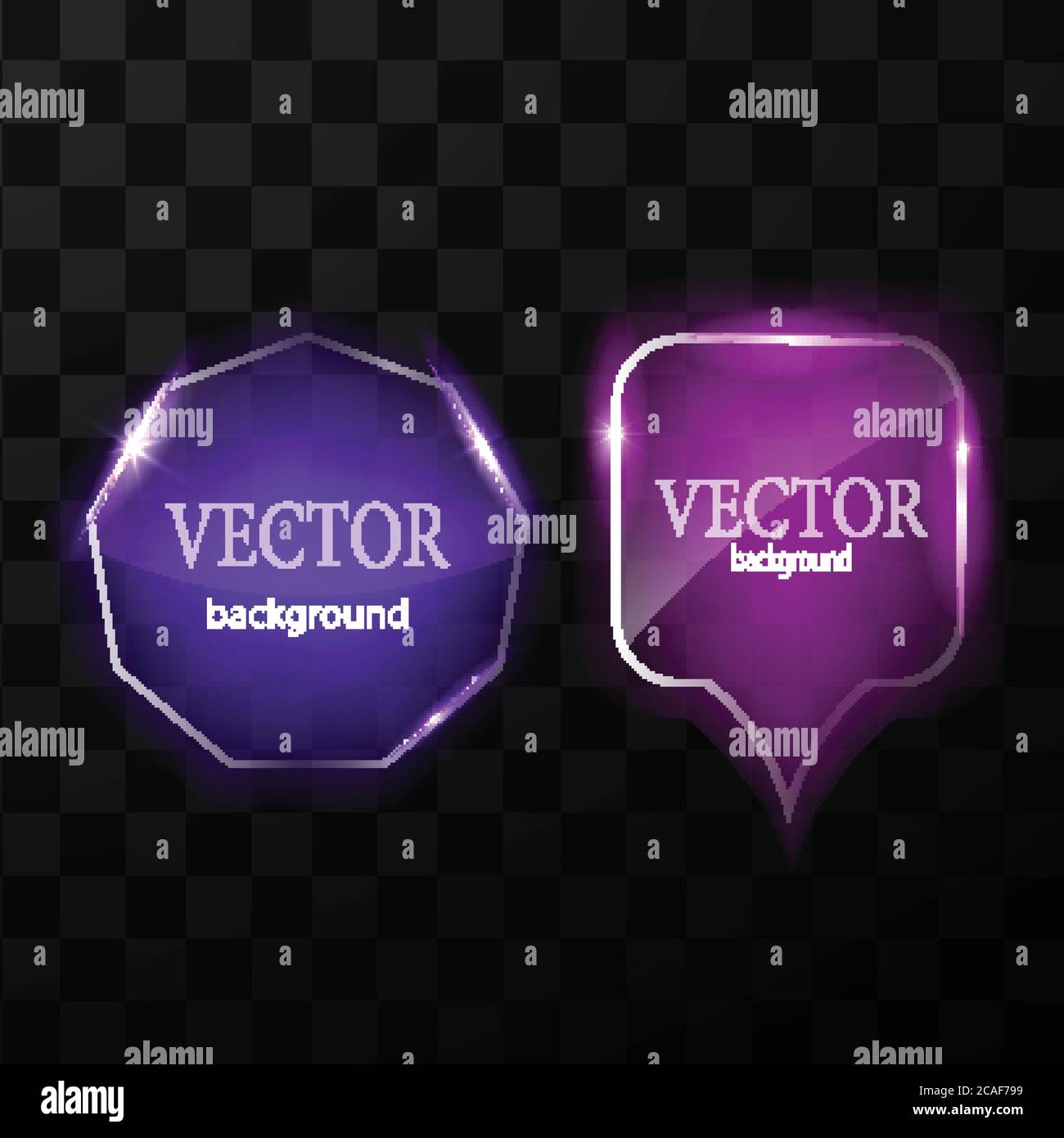 Glass vector button plane. Easy editable background Stock Vector
