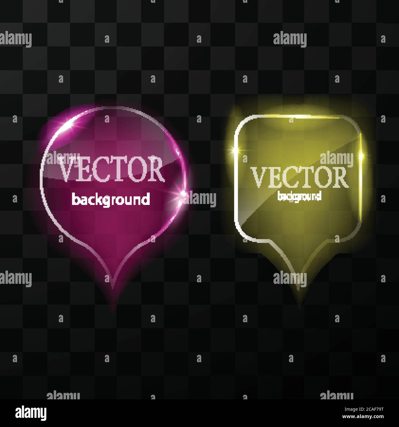 Glass vector button plane. Easy editable background Stock Vector