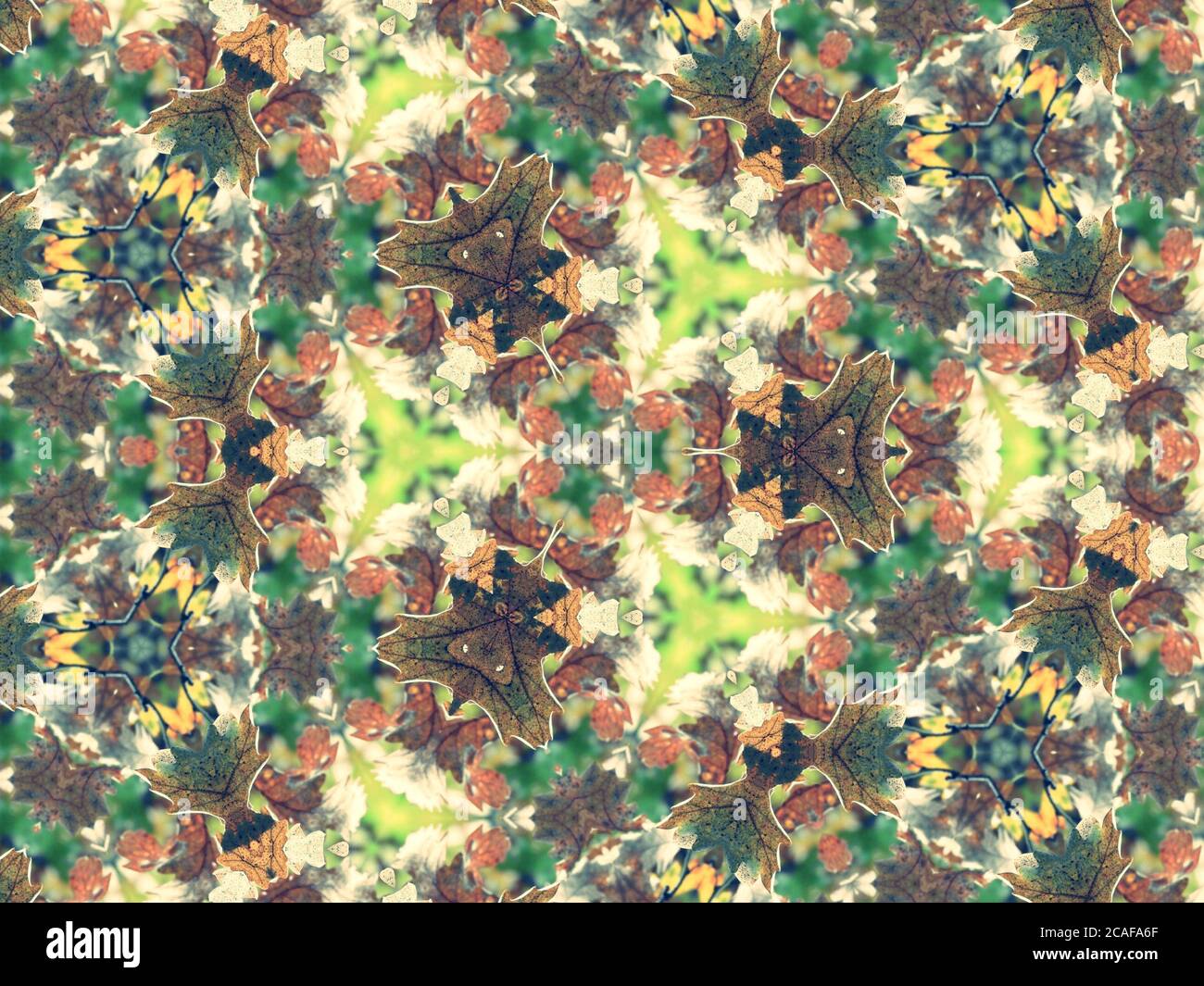 Abstract colorful kaleidoscope patterned background Stock Photo