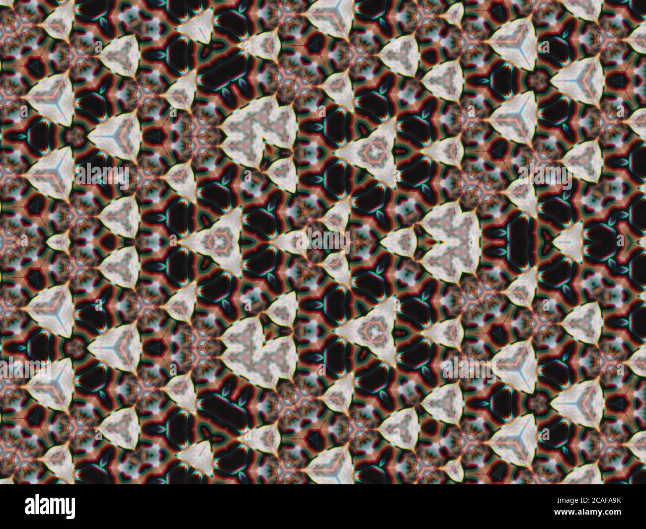 Abstract kaleidoscope patterned background Stock Photo