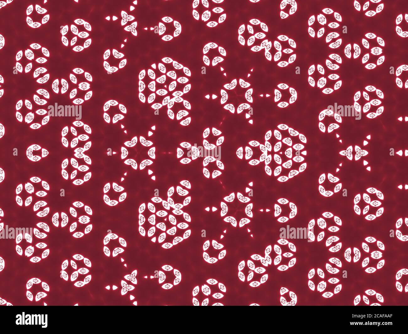 Abstract kaleidoscope patterned background with white patterns Stock Photo