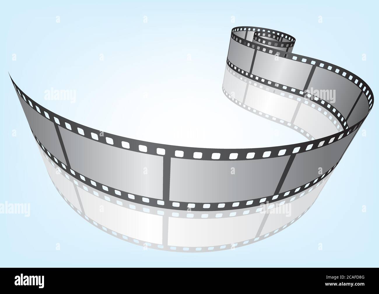 Cinema, movie and photography 35mm film strip template. Vector 3D