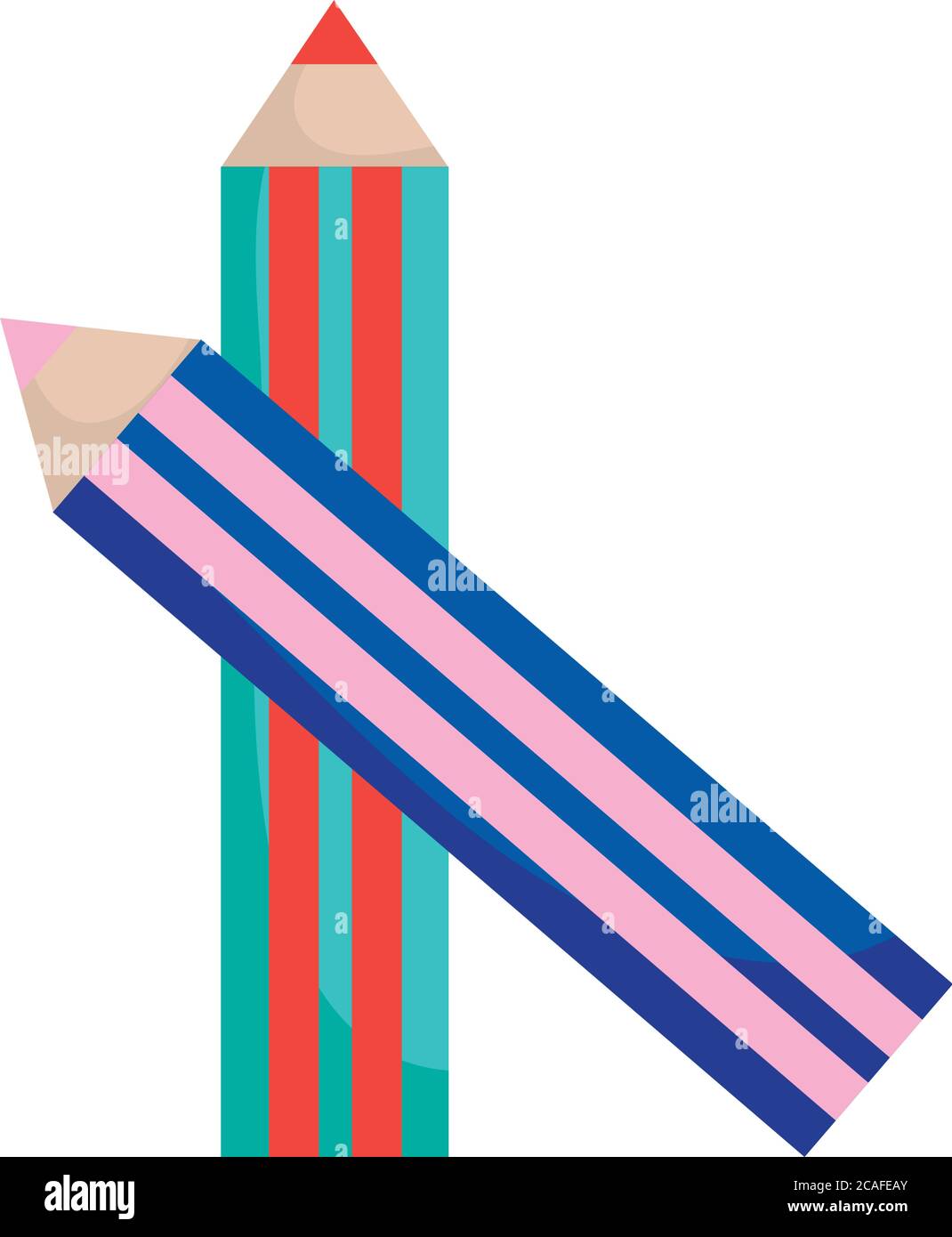 back to school, stripes color pencils elementary education cartoon ...