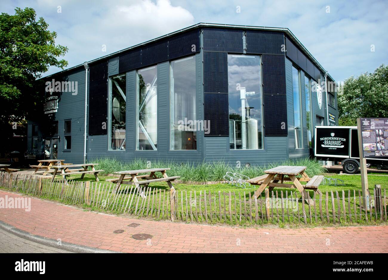 Norderney, Germany. 16th July, 2020. The brewing hall of the Norderneyer  Brauhaus is located in the industrial area of the island. Since 2012 the  entrepreneur Tobias Pape has been offering his own