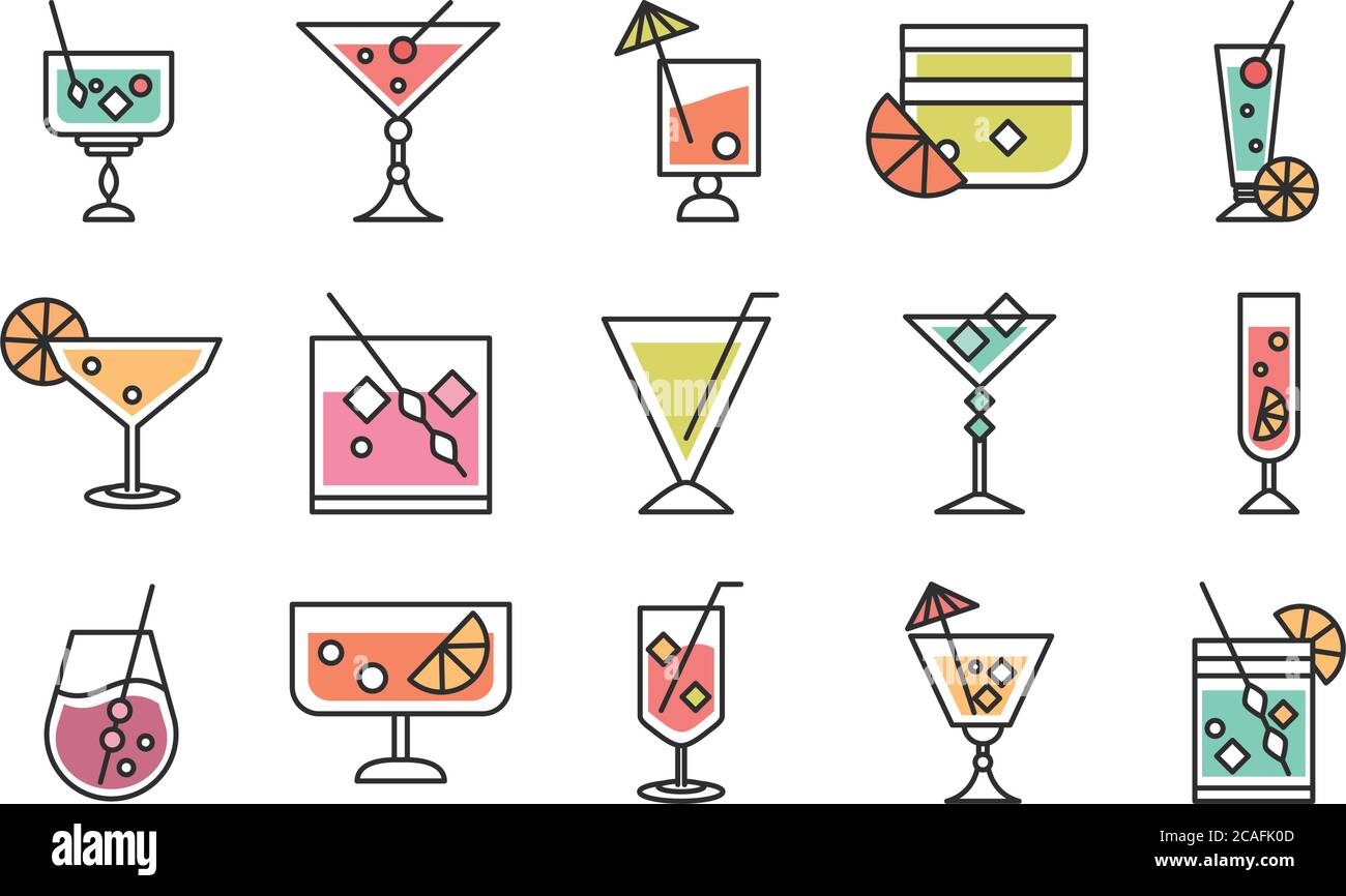 https://c8.alamy.com/comp/2CAFK0D/cocktail-icon-drink-liquor-refreshing-alcohol-glass-cups-party-celebration-icons-set-vector-illustration-2CAFK0D.jpg