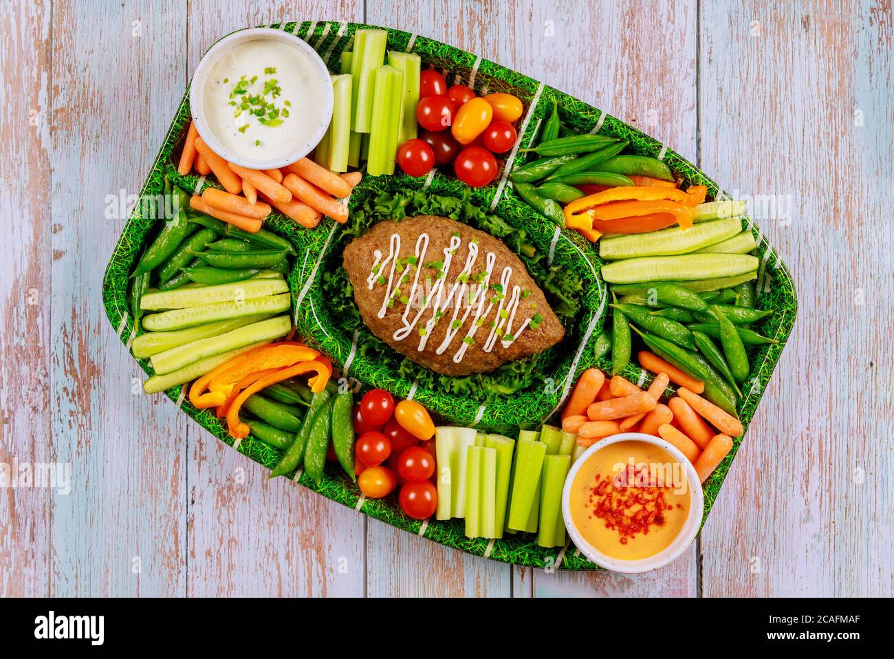 American football game concept. Catering fresh meal for fan of football ...