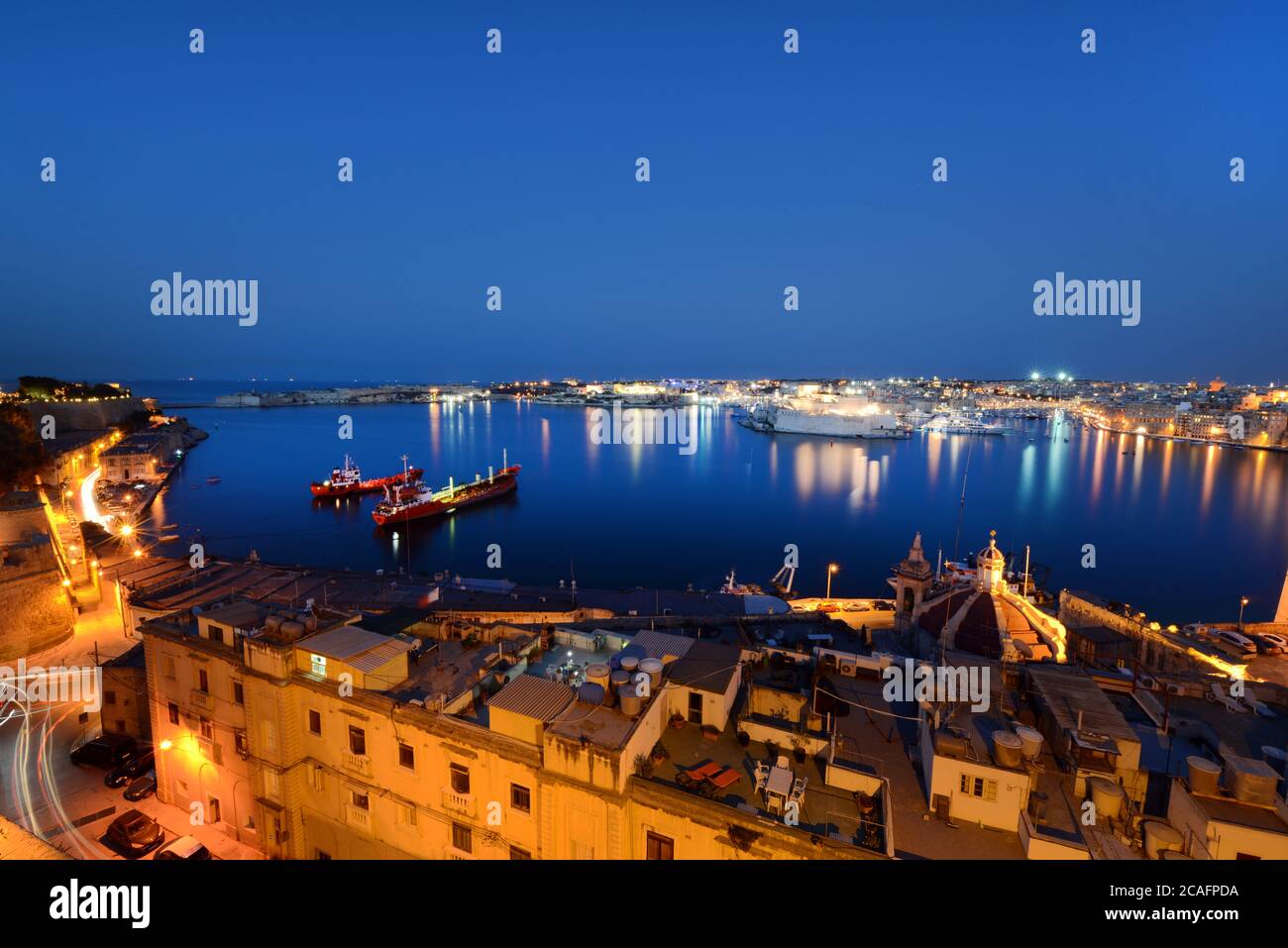 Views of the Grand Harbour in Valletta, Malta. Stock Photo