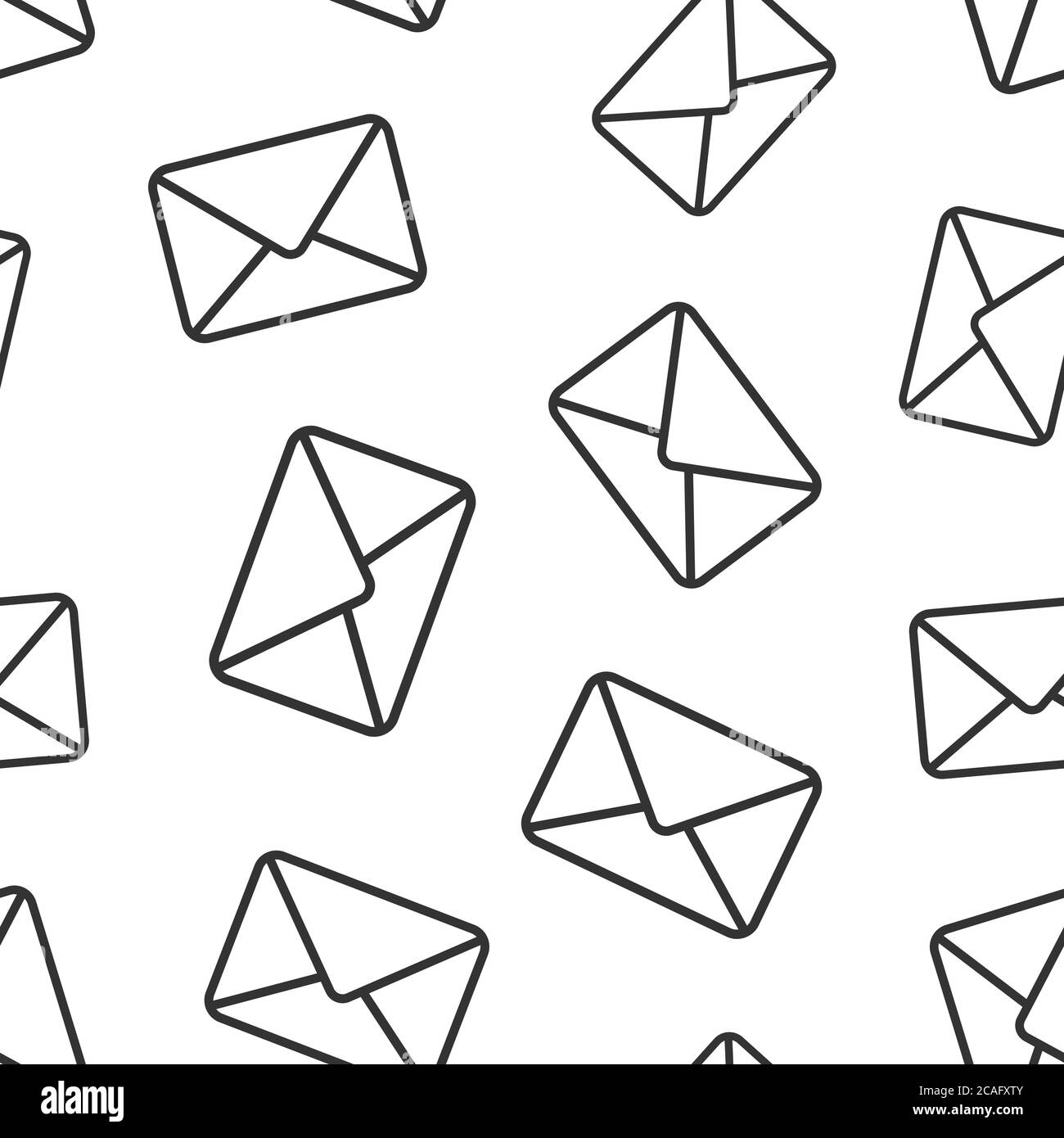 Email message icon in flat style. Mail document vector illustration on ...