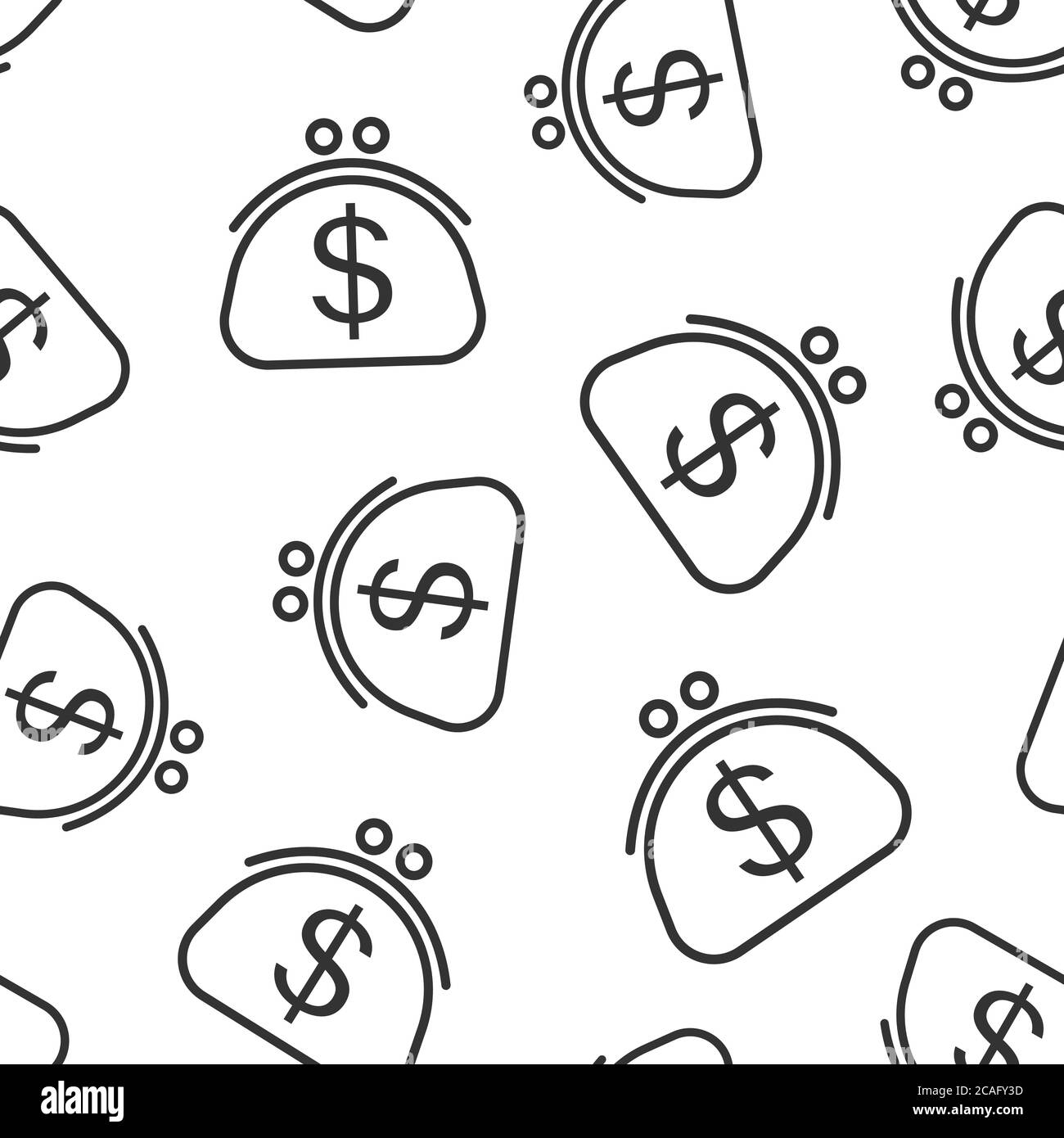 Money bag icon in flat style. Moneybag with dollar vector illustration ...