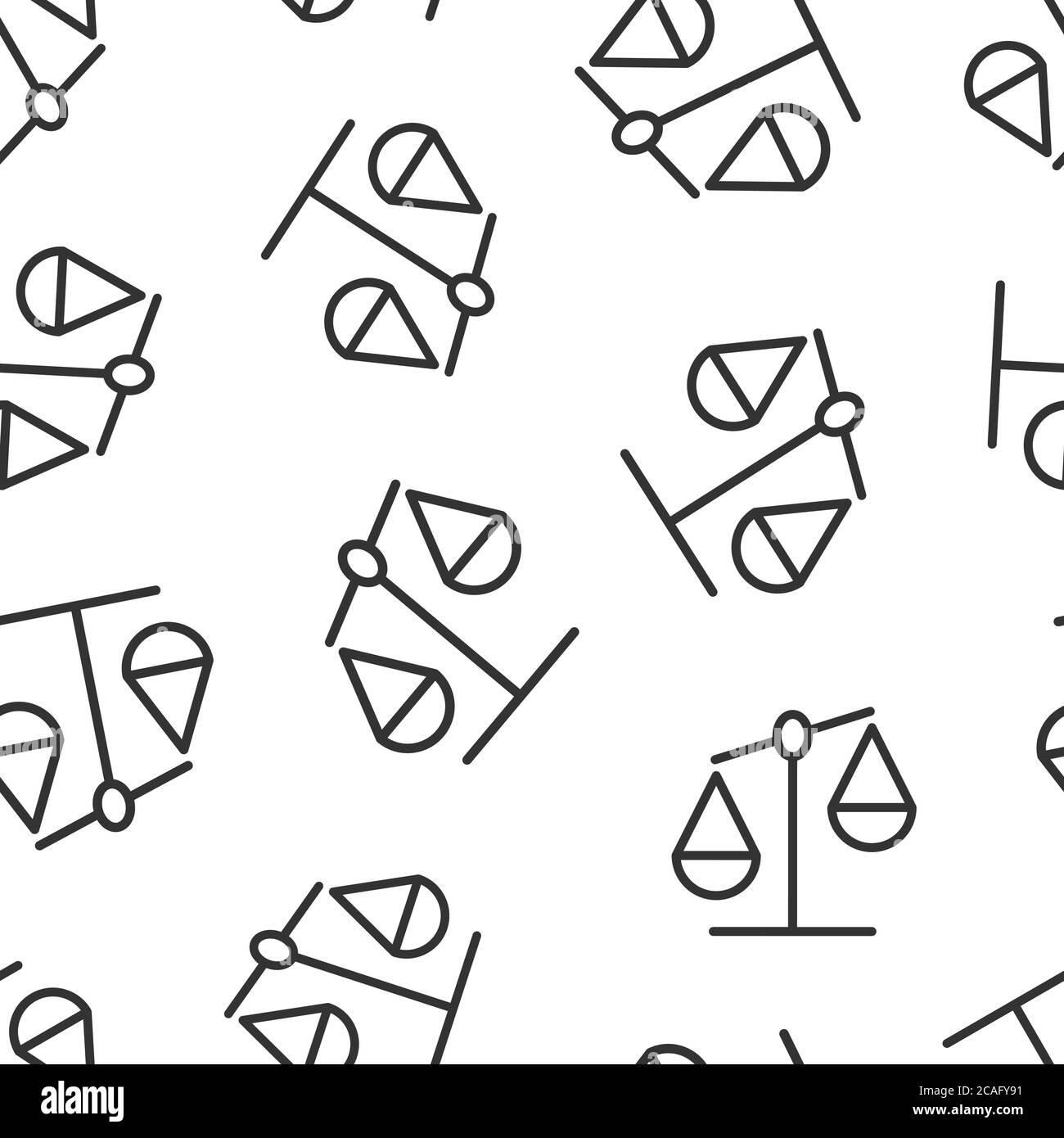 Scale balance icon in flat style. Justice vector illustration on white ...
