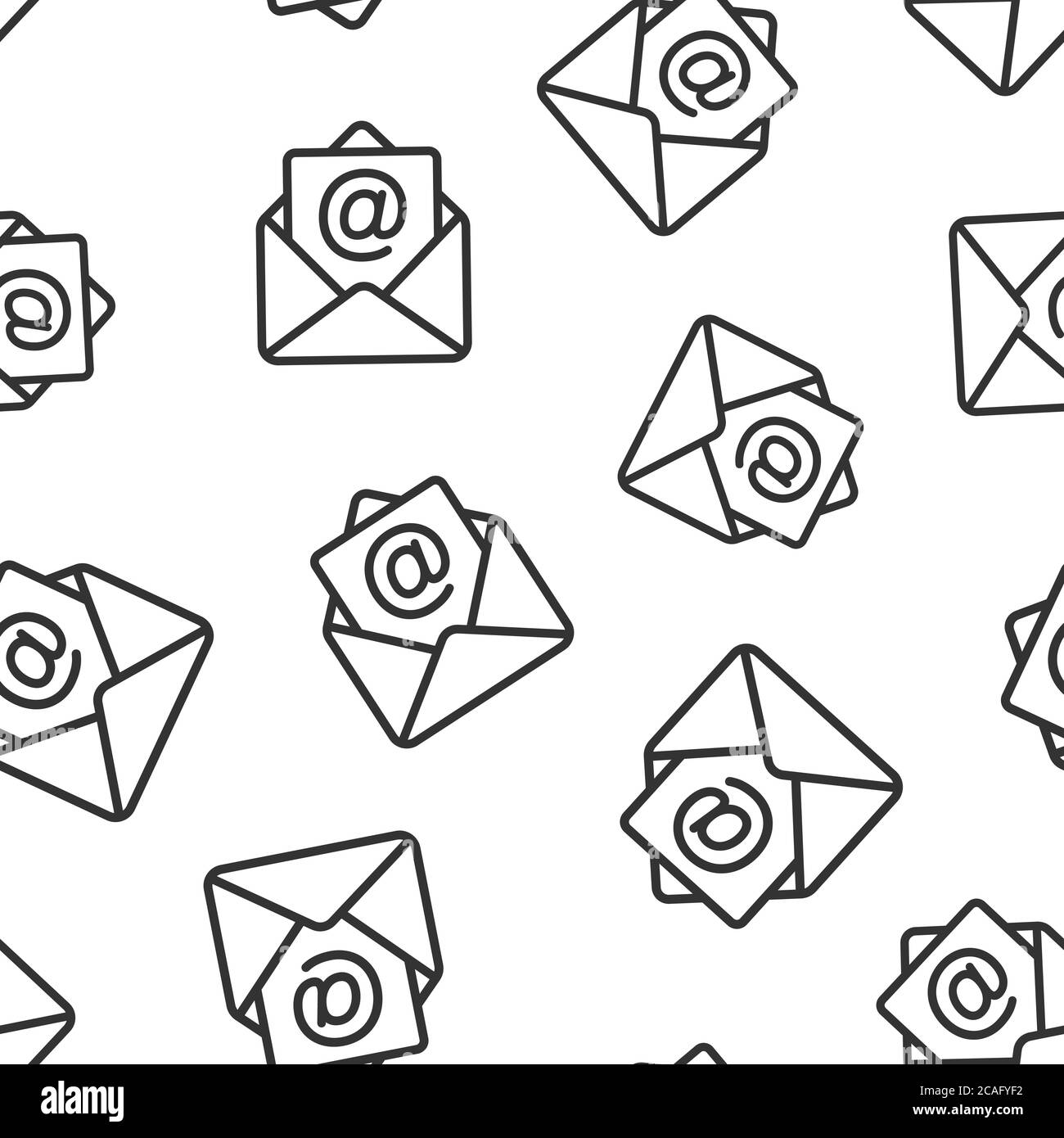 Email message icon in flat style. Mail document vector illustration on ...