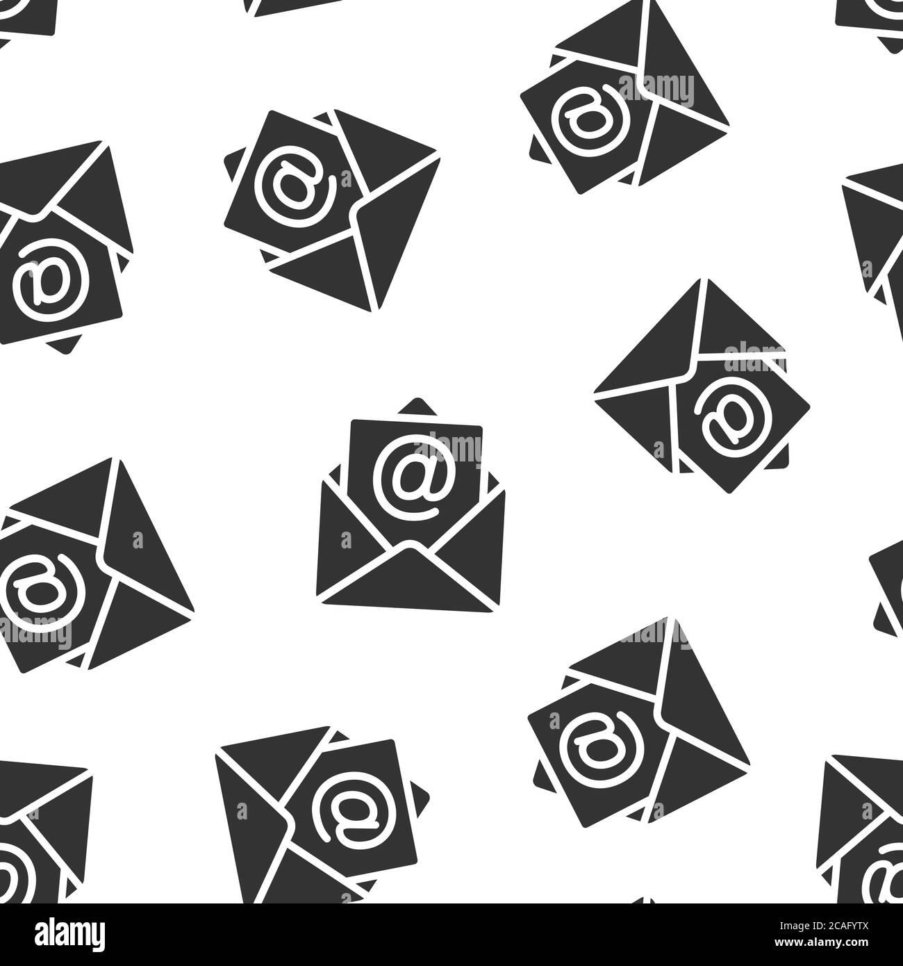 Email message icon in flat style. Mail document vector illustration on ...