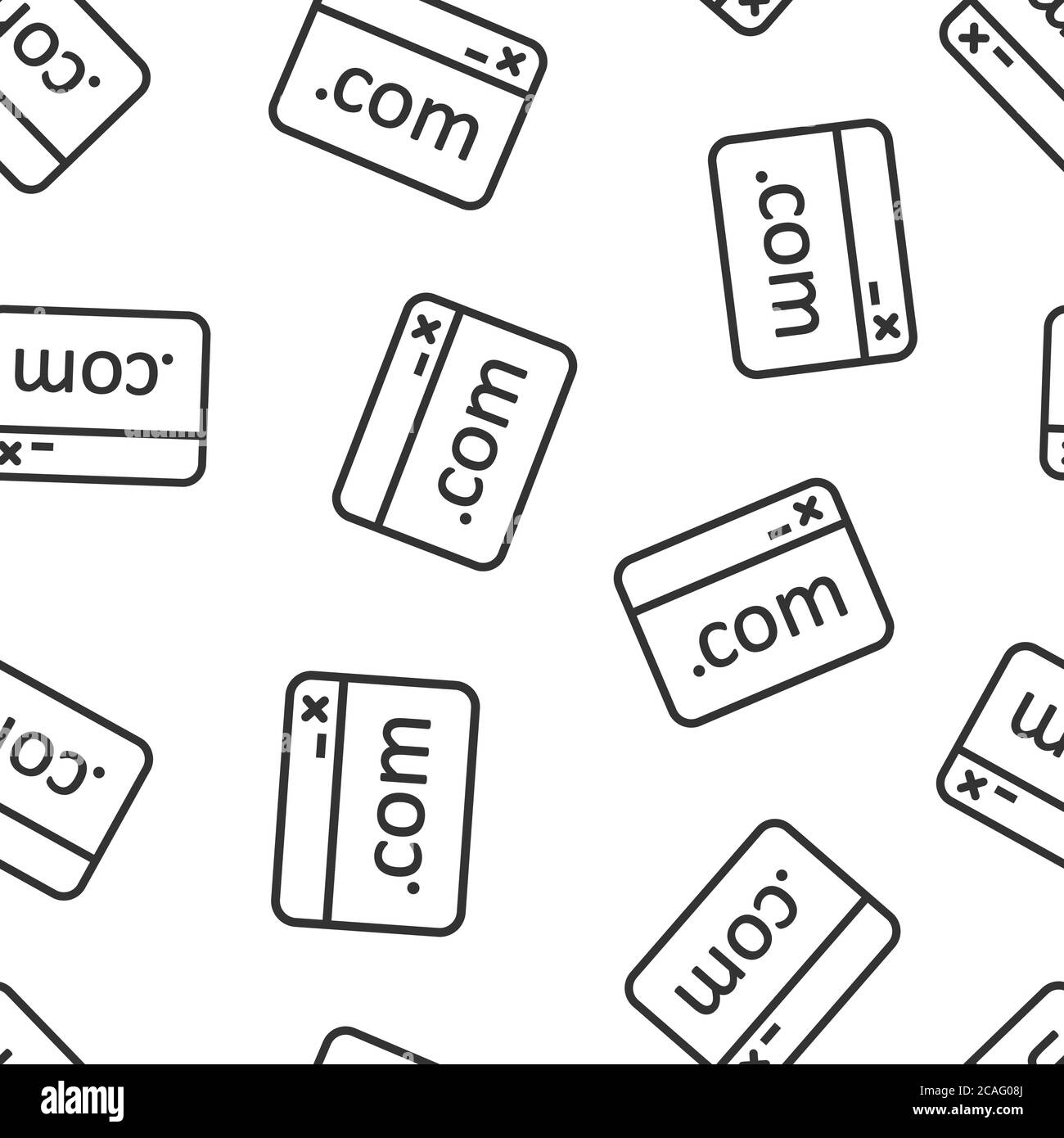 Website domain icon in flat style. Com internet address vector ...