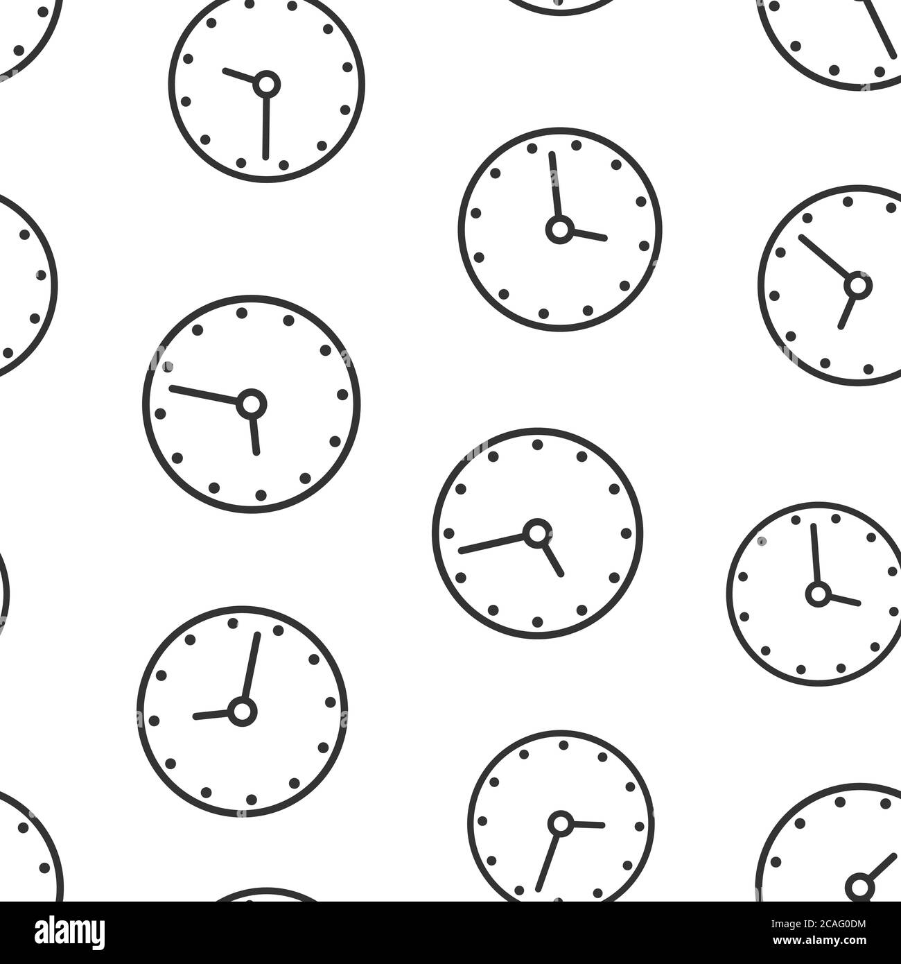 Clock icon in flat style. Watch vector illustration on white isolated ...