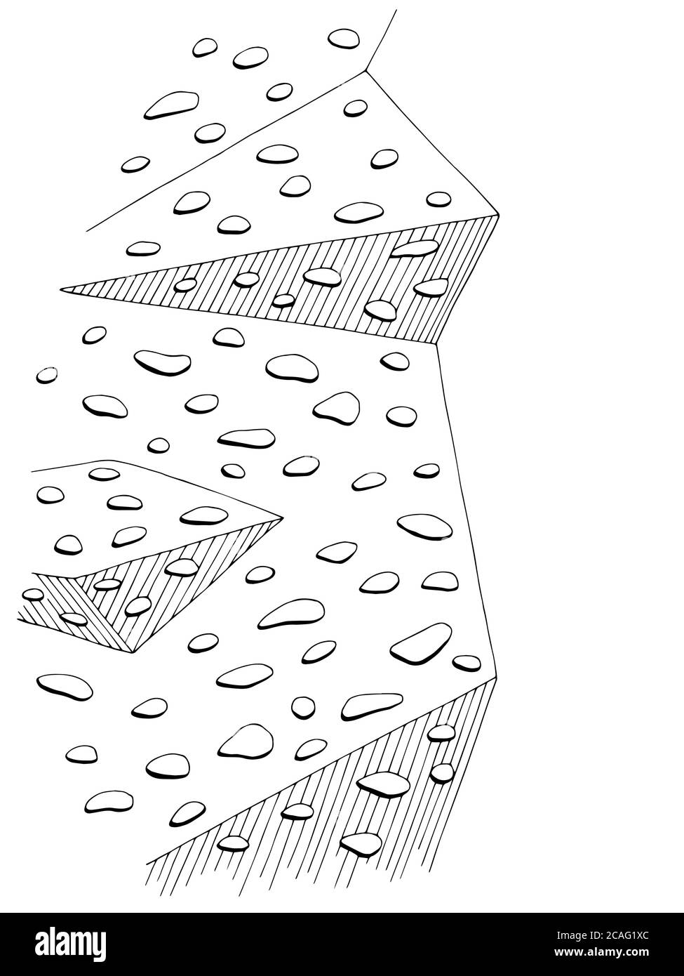 Climbing wall graphic black white interior sketch illustration vector Stock Vector Image & Art