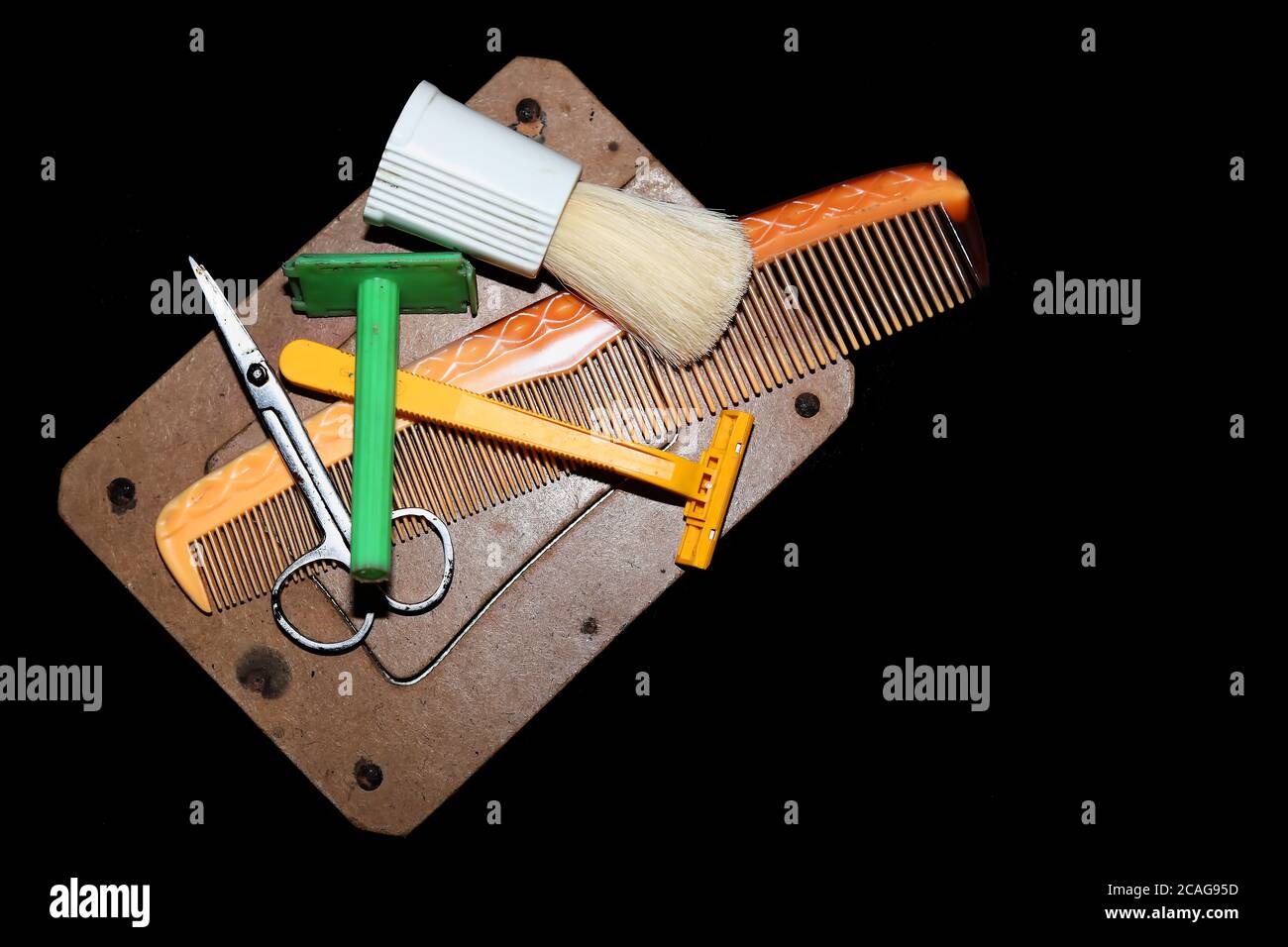 Barber shop pole background concepts Stock Photo - Alamy