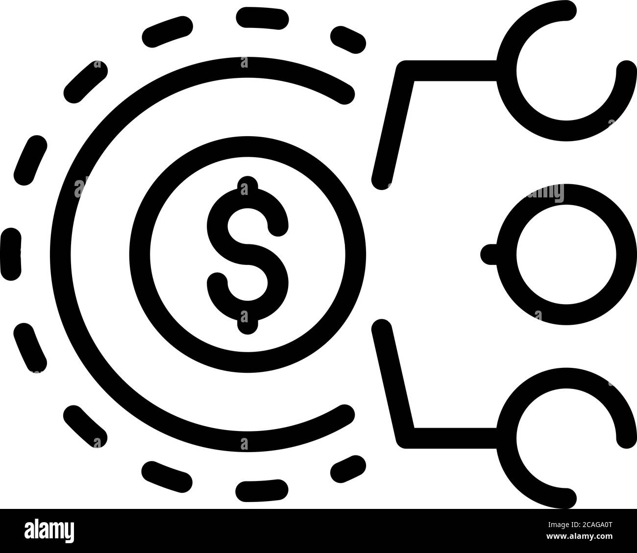 Global restructuring finance icon, outline style Stock Vector Image ...