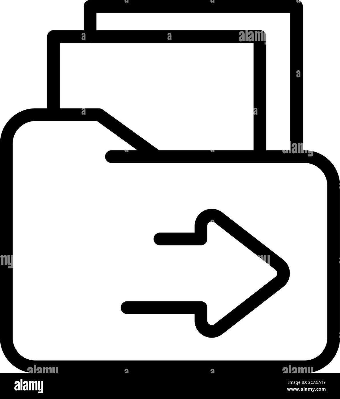 Restructuring folder icon, outline style Stock Vector