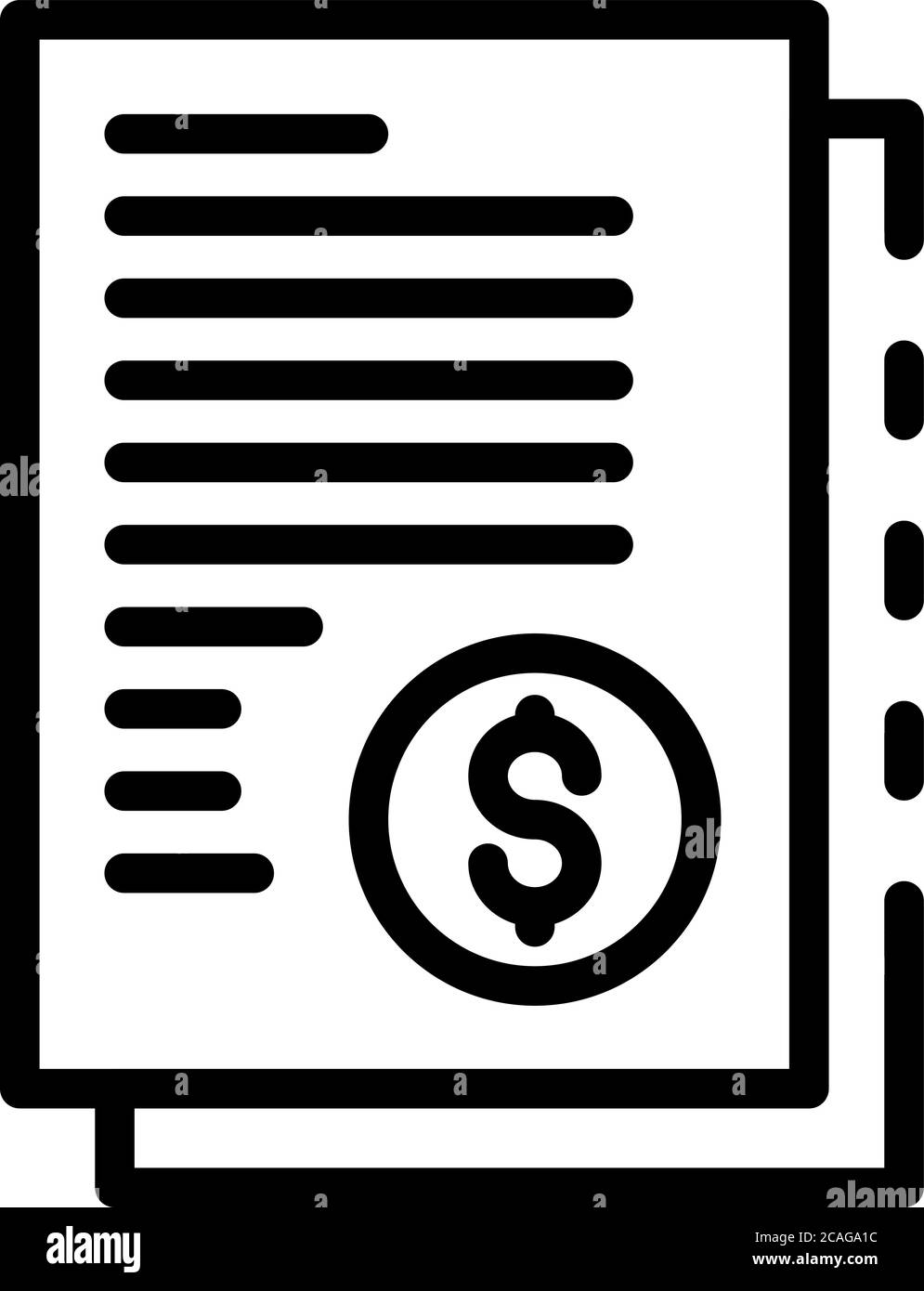 Restructuring money papers icon, outline style Stock Vector
