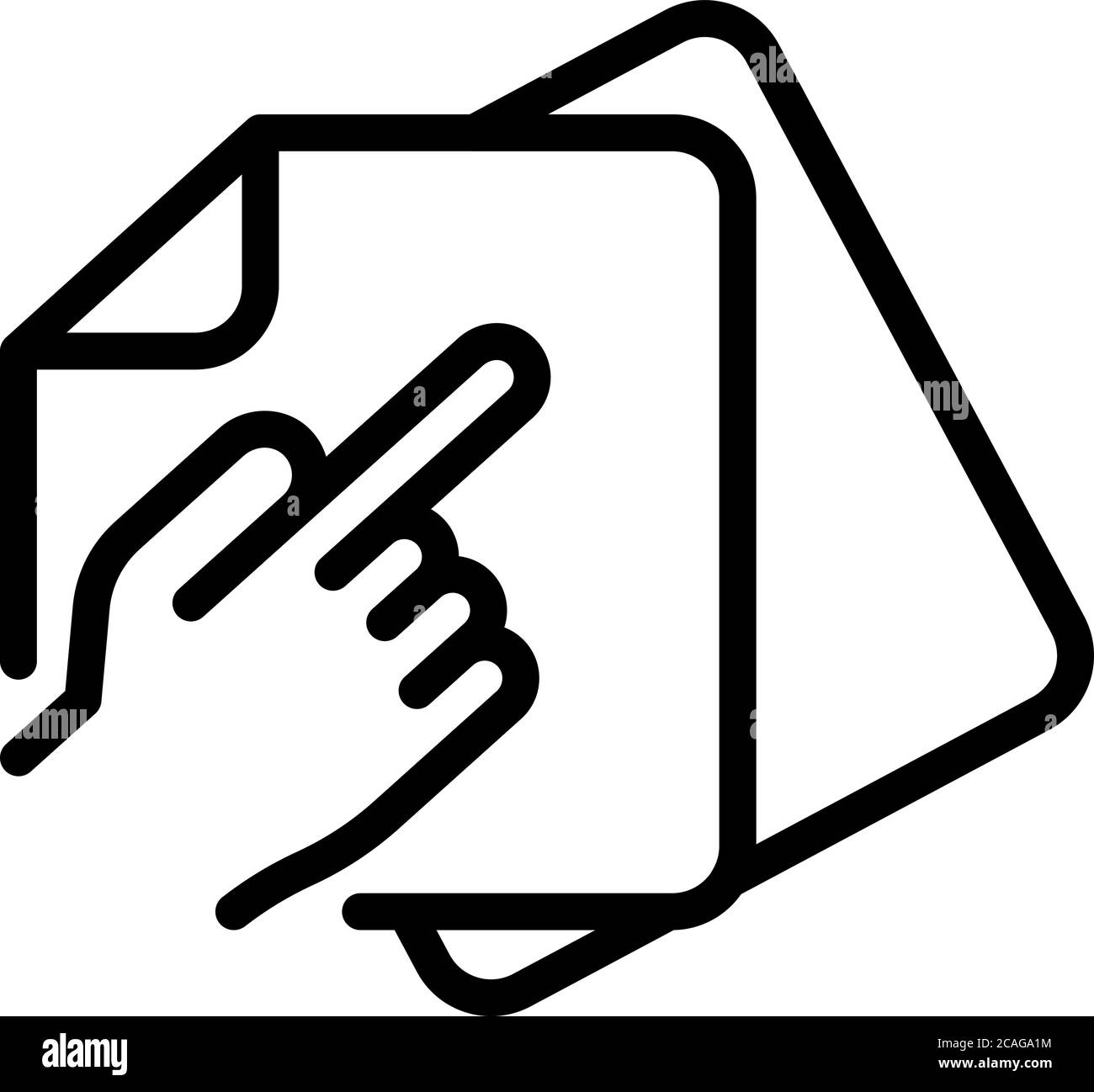 Refer restructuring icon, outline style Stock Vector