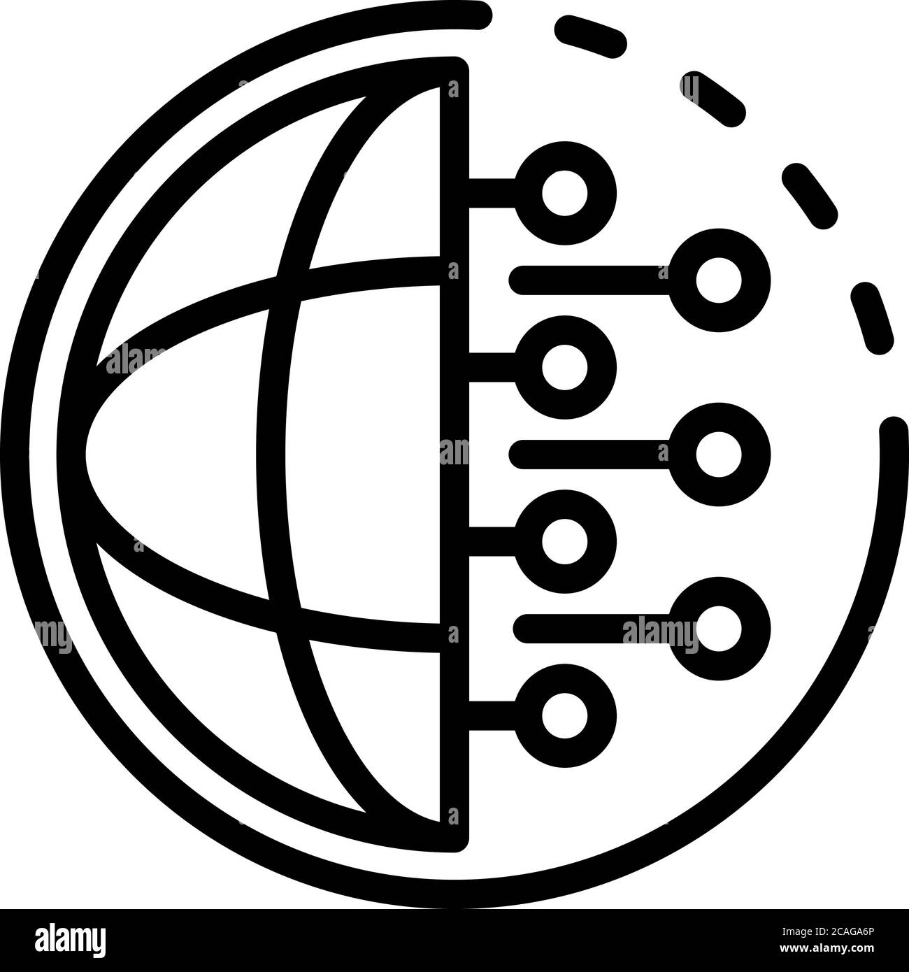 Global technology icon, outline style Stock Vector Image & Art - Alamy