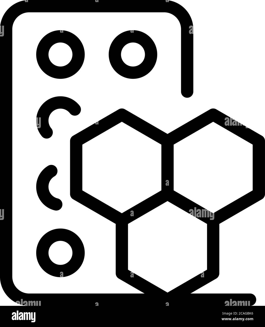 Hormones icon, outline style Stock Vector