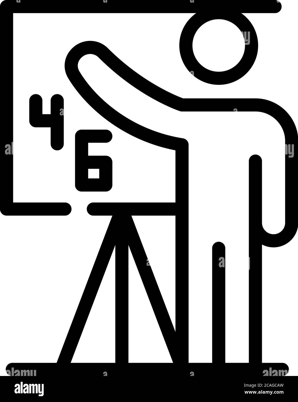 Inclusive education board icon, outline style Stock Vector
