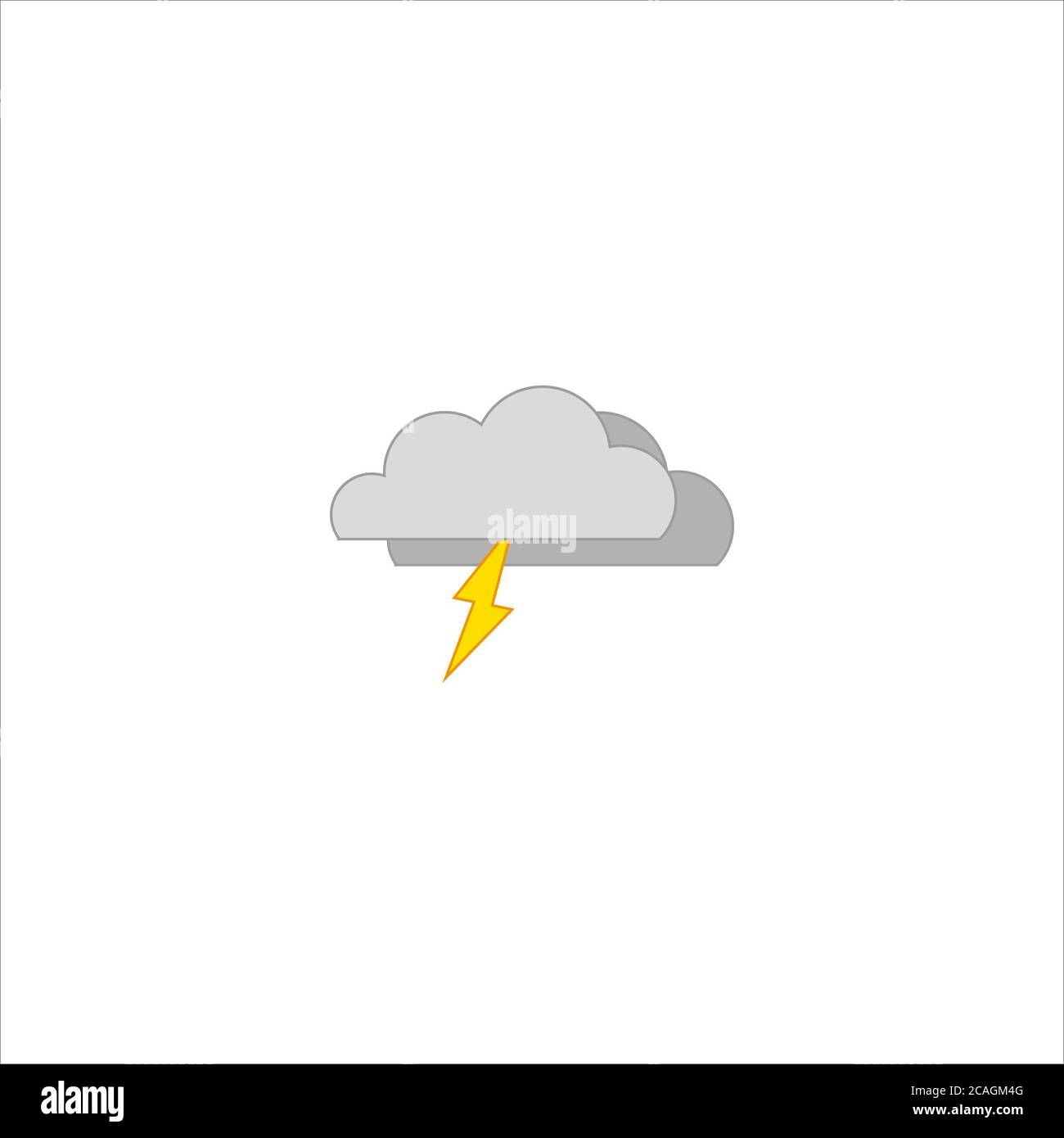 Illustration of lightning outline isolated on a white background Stock ...