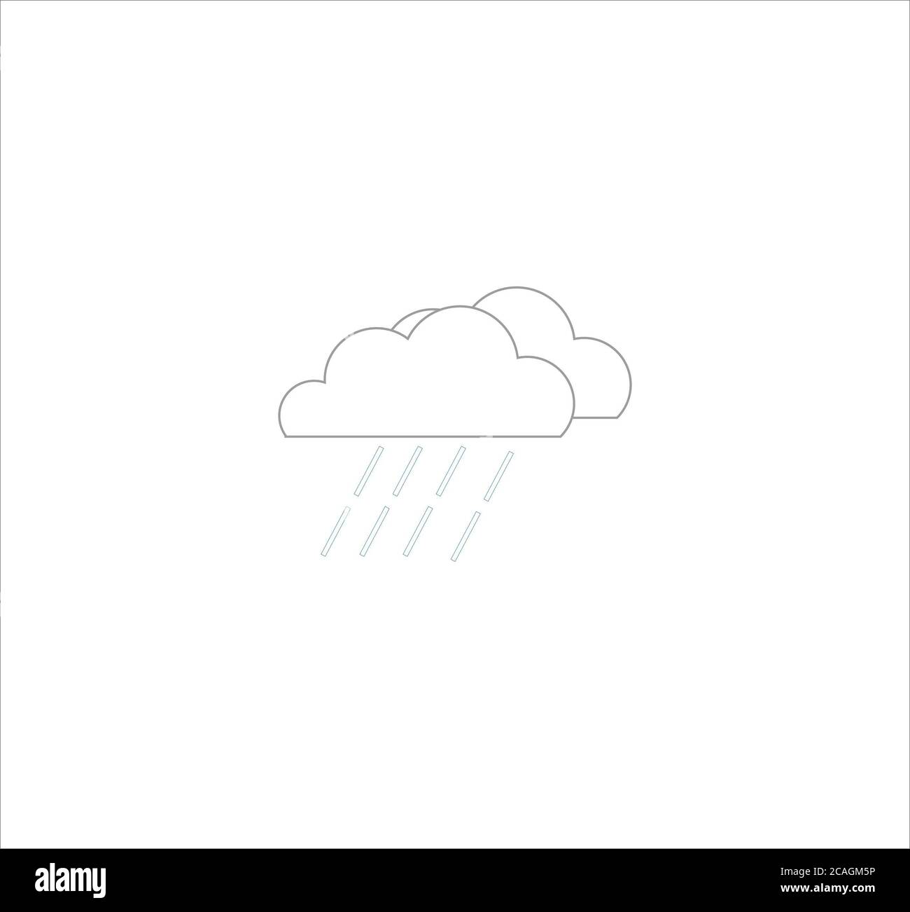 Illustration of a cloudy weather icon isolated on a white background ...