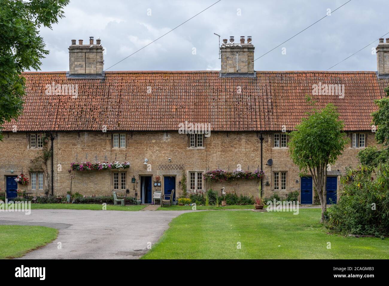 Estate cottages in the village of Castle Ashby, Northamptonshire