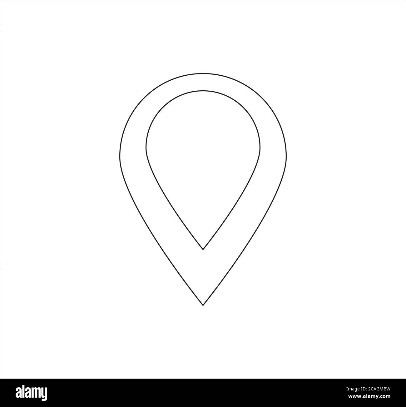 Illustration of a location point icon isolated on a white background ...