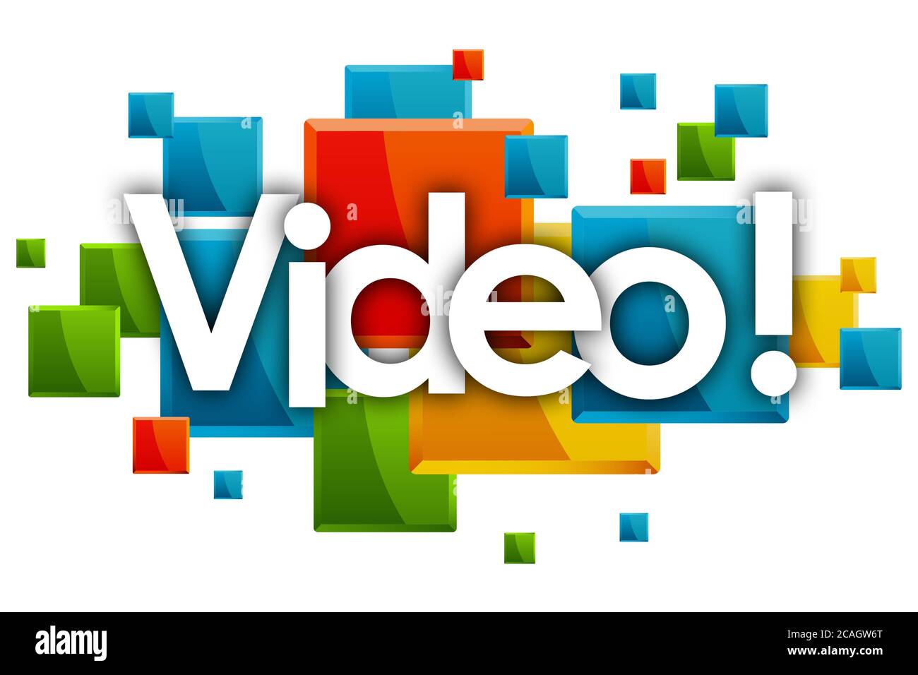 video word in rectangles background Stock Photo
