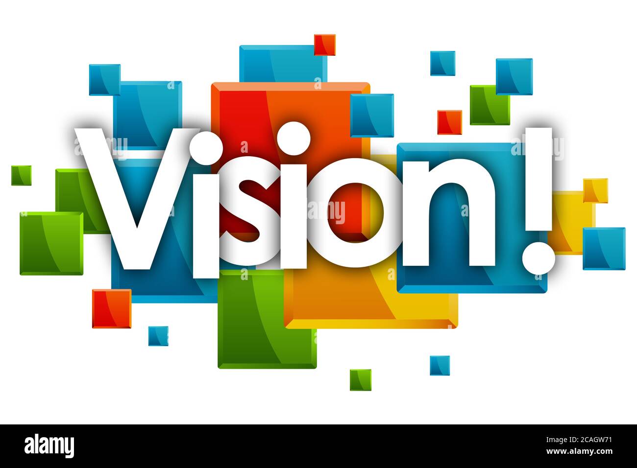 vision word in rectangles background Stock Photo - Alamy