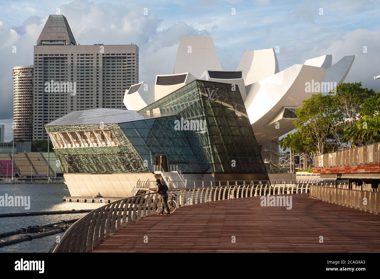 SINGAPORE - APRIL 22, 2017: Louis Vuitton store, a luxury shop designed by  architect Peter marino located in Marina Bay, Singapore City – Stock  Editorial Photo © Southtownboy #159316320