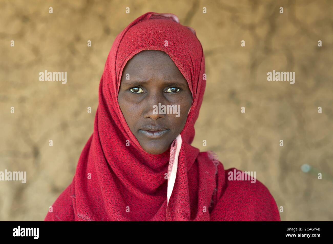 12.11.2019, Hobyo Kebele, Somali Region, Ethiopia - Portrait of a participant of the microfinance project OWDA (Organisation for Welfare and Developme Stock Photo