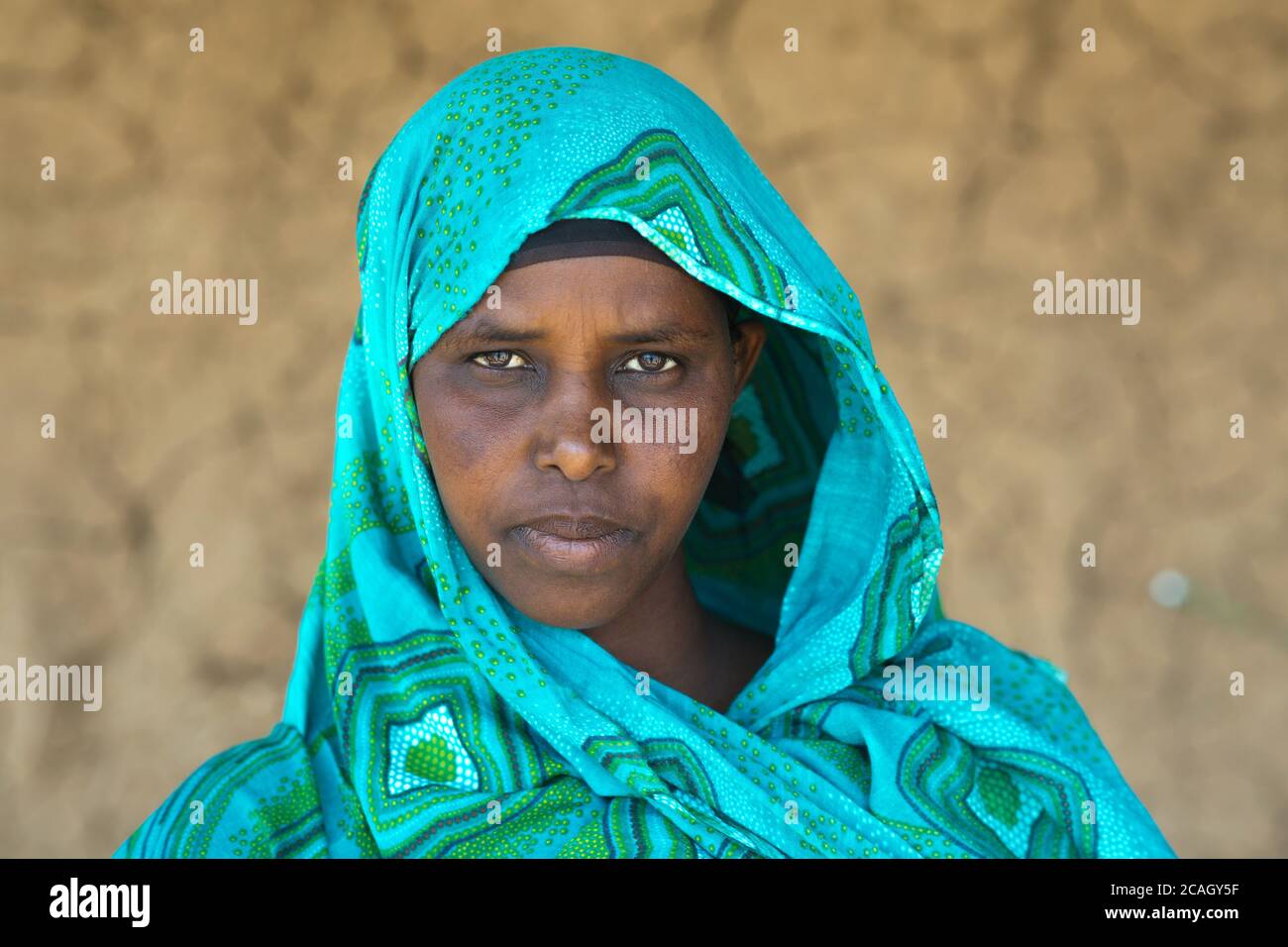 12.11.2019, Hobyo Kebele, Somali Region, Ethiopia - Portrait of a participant of the microfinance project OWDA (Organisation for Welfare and Developme Stock Photo