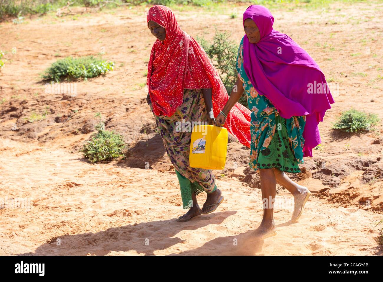 13.11.2019, Gabradahidan, Somali Region, Ethiopia Two women carry a