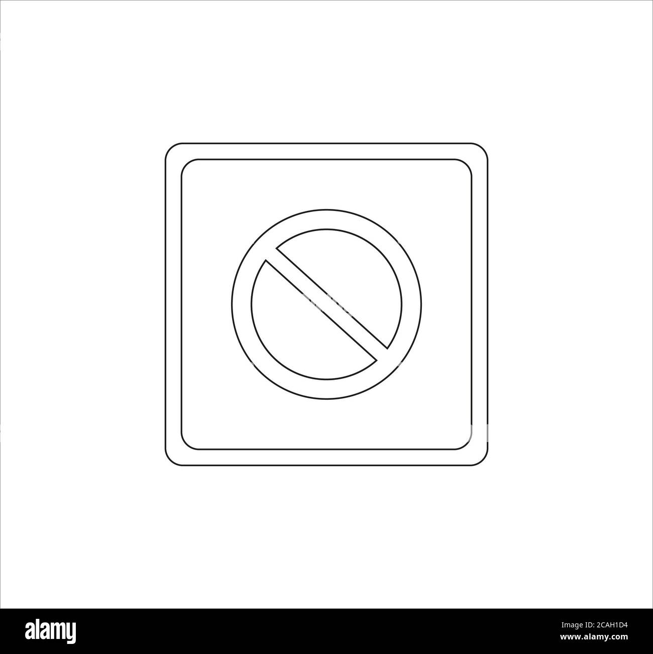 Illustration of a road sign with a prohibited icon isolated on a white ...