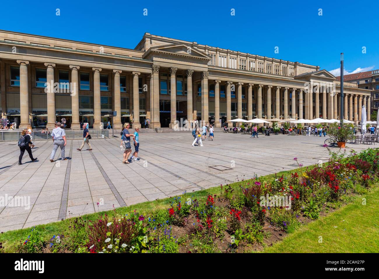 Schlossplatz or Castle Square  in the city centre, Stuttgart, Federal State Baden-Württemberg, South Germany, Europe Stock Photo